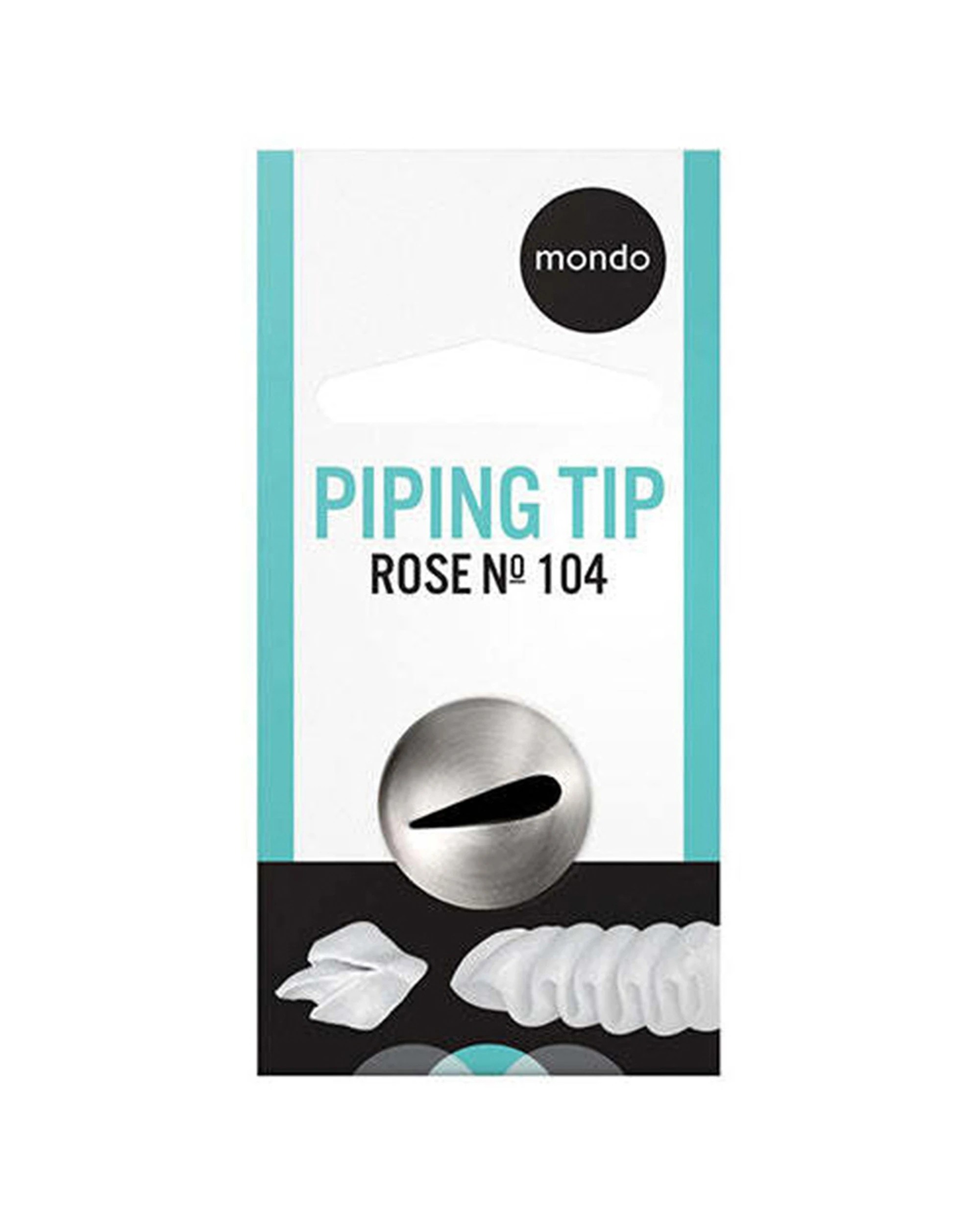 3 Mondo 1pc Rose Piping Tip Stainless Steel Cake Decorating Tool Dishwasher Safe - Silver, 3 of 3