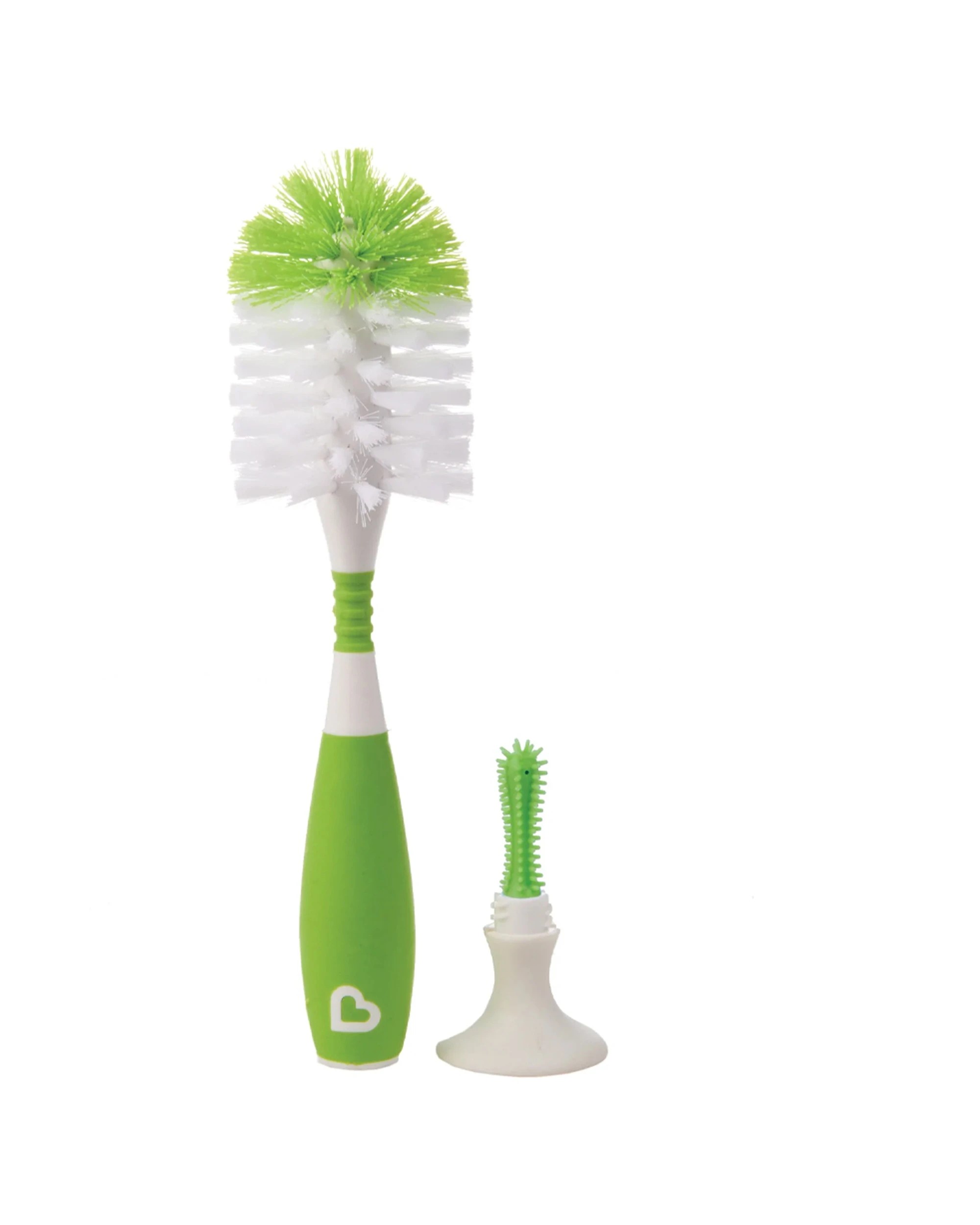 2 Munchkin Bristle Bottle Brush With Stand Suction Cup Base Nipple Brush - Assorted, 2 of 3