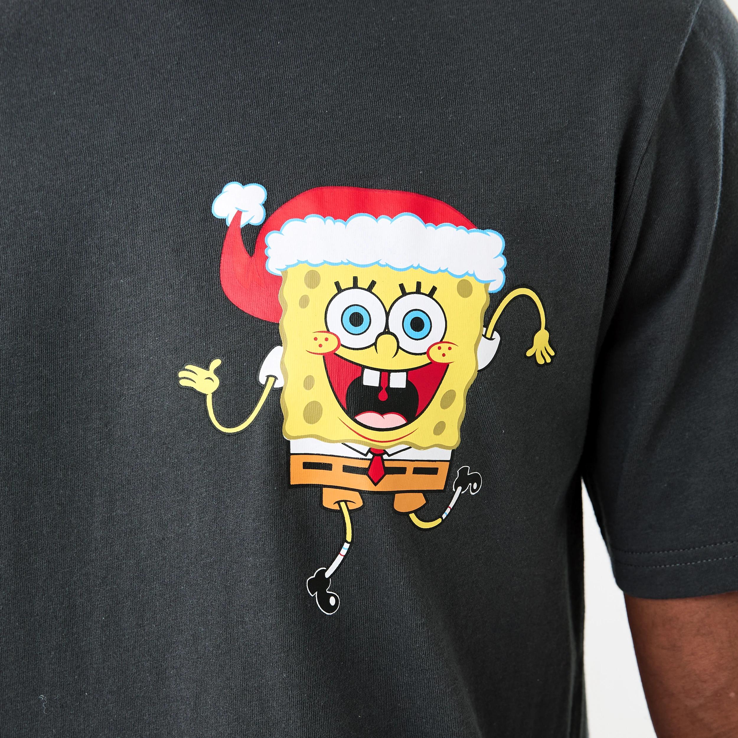 5 SpongeBob License Christmas T-shirt OYSTER BLACK, 5 of 6