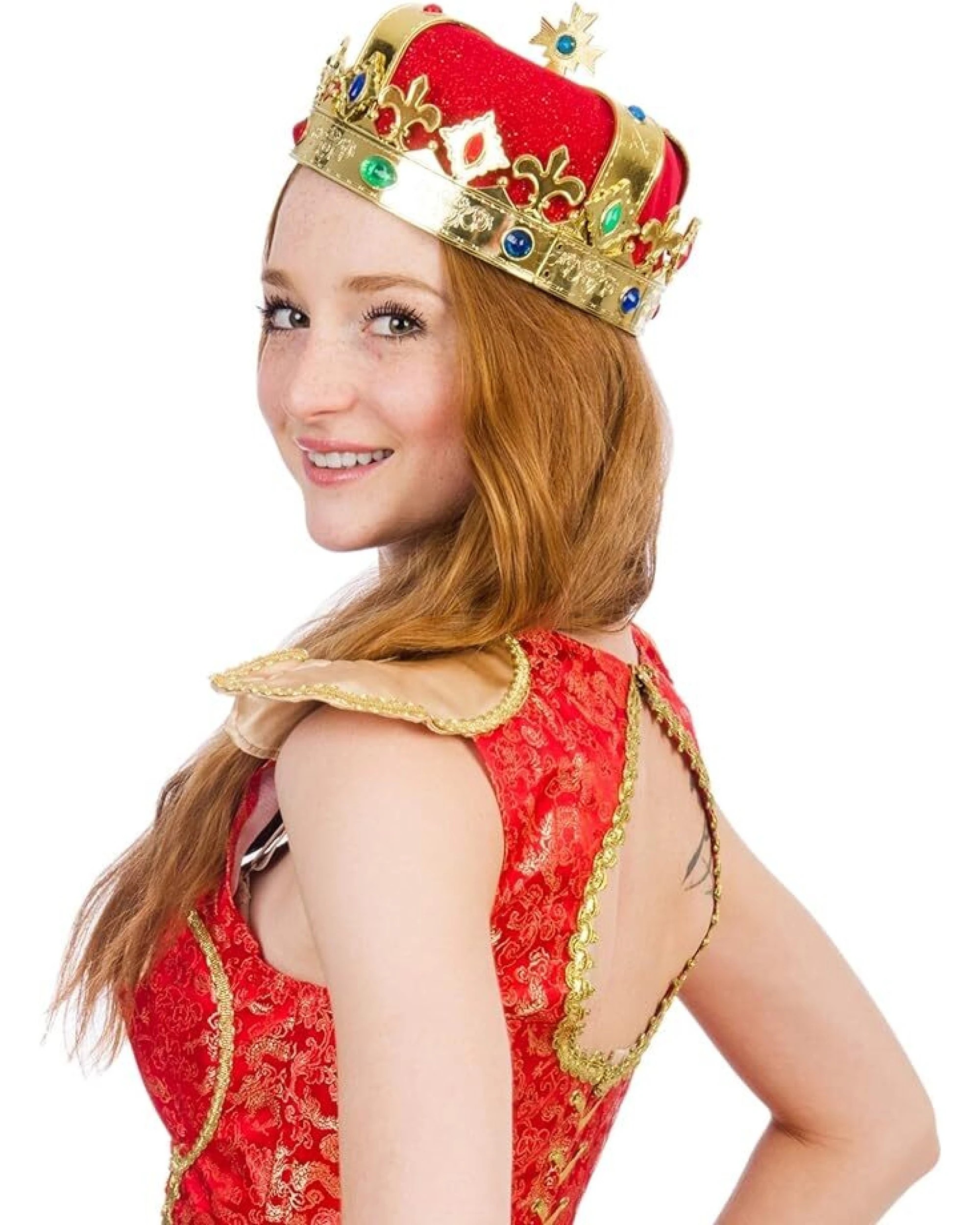 3 Br Costumes King Hat Crown Costume Halloween Prince Party Dress Soft Regal Jeweled Cap, 3 of 5