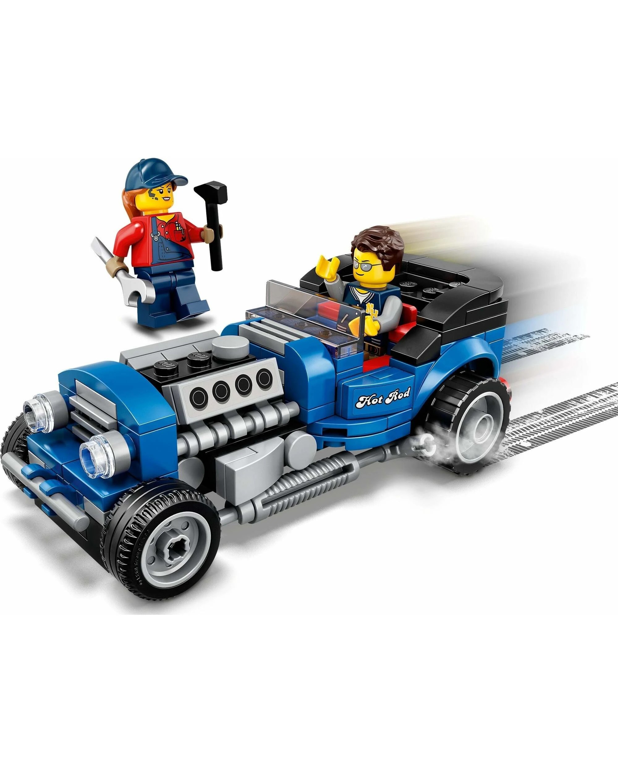 2 LEGO 40409 Blue Fury Hot Rod - Mini Replica with Minifigures, 2 of 4