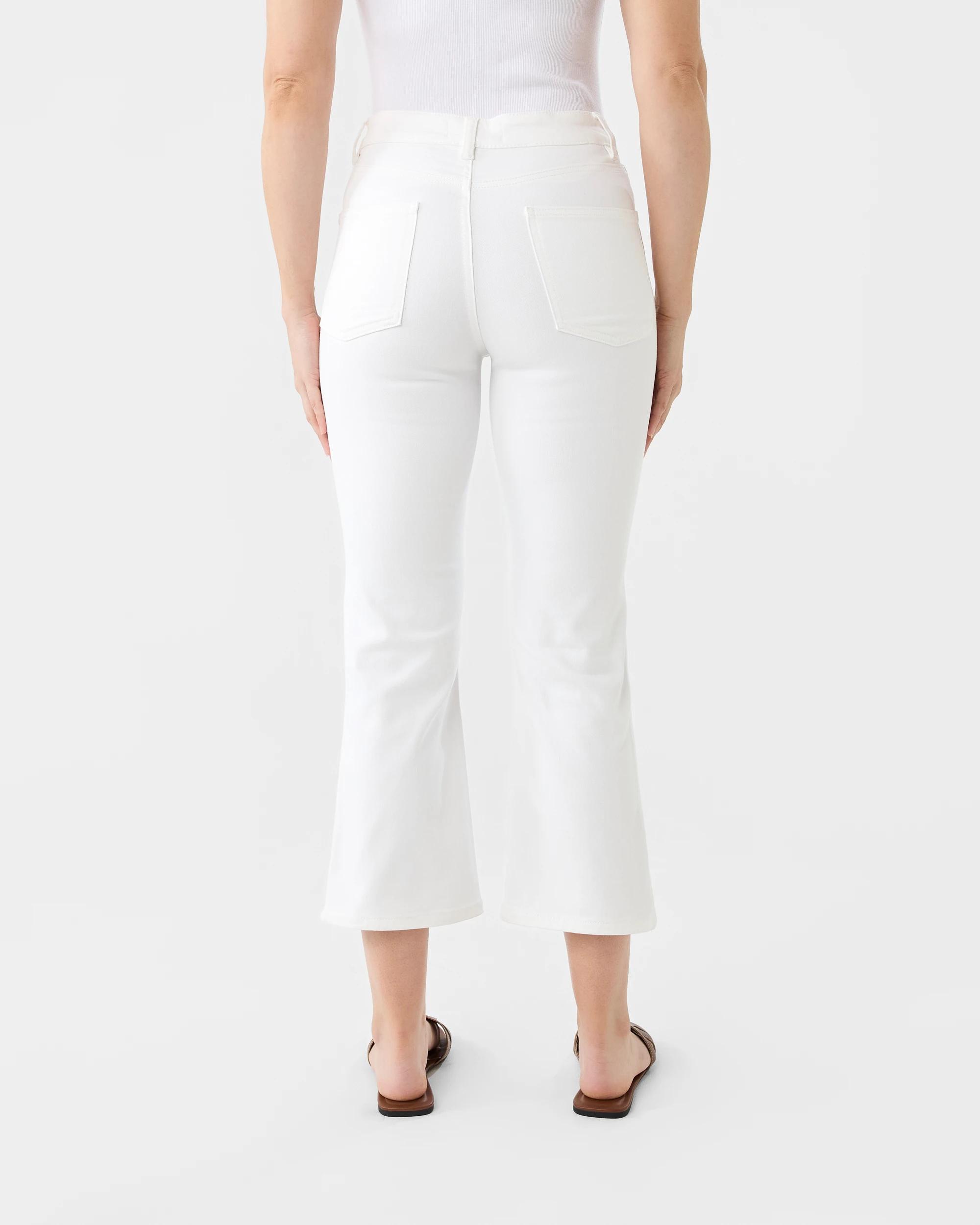 3 Cropped Kick Flare Jeans White, 3 of 7