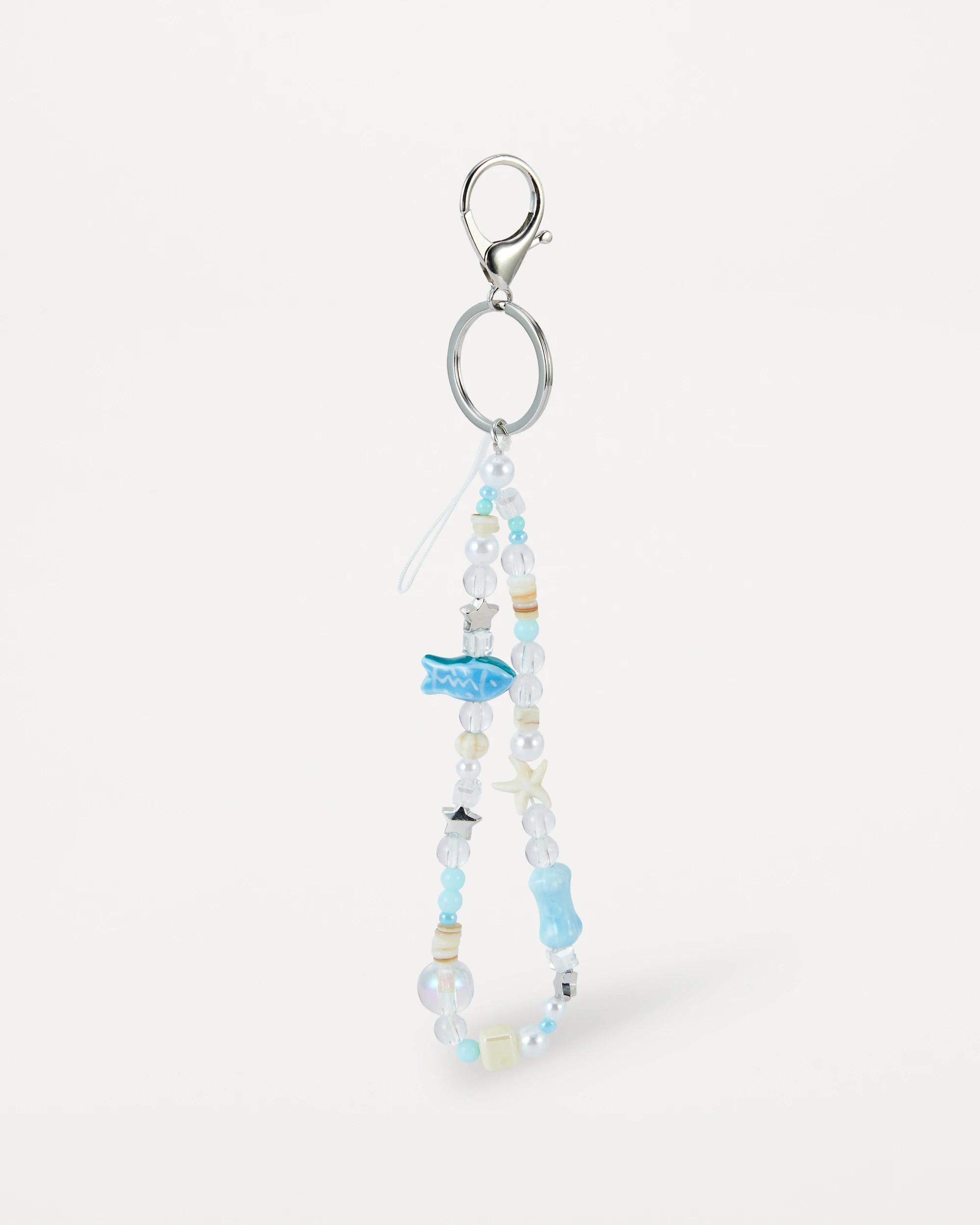 2 Multi Bead Charm Keyring Blue, 2 of 5