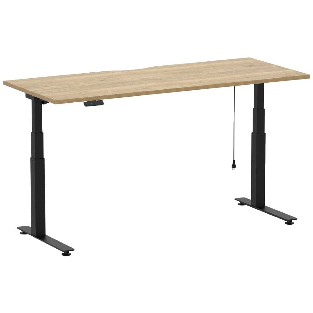 1 Stilford S2 Electric Sit Stand Desk 1800mm Black/Oak Desks, Tables and Workstations, 1 of 5