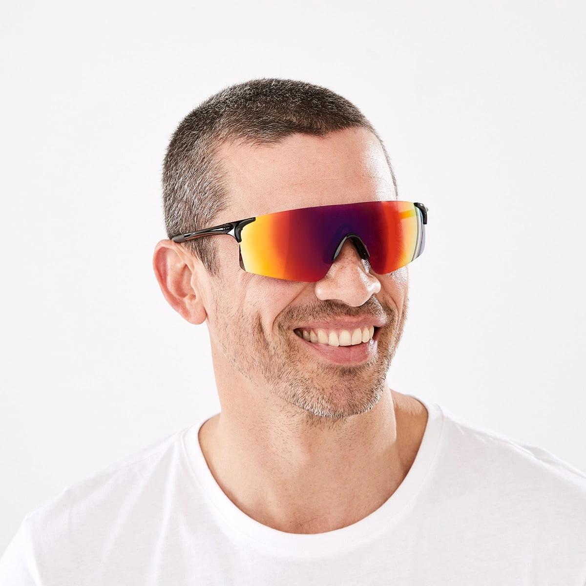 5 Sports Full Shield Sunglasses MIRROR BLACK, 5 of 6