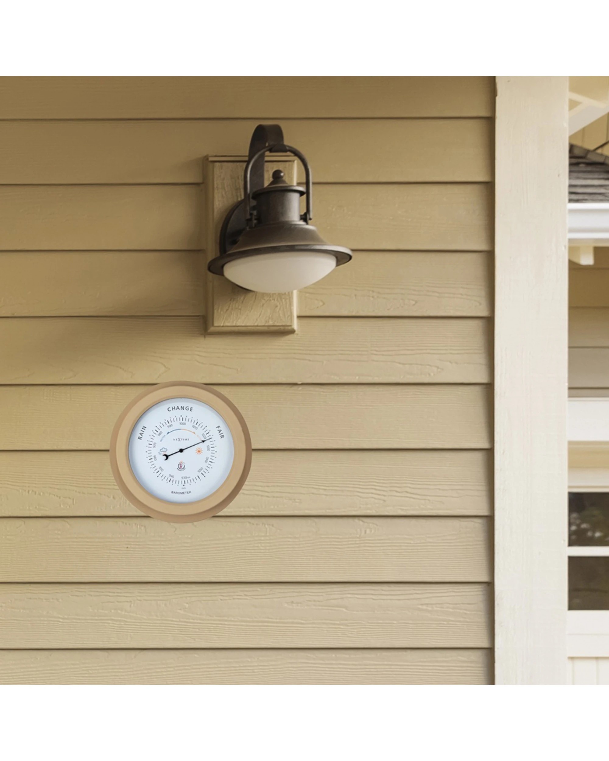 7 NexTime Outdoor Barometer Weatherproof Easy-to-Read Dial 22cm - Brown, 7 of 8