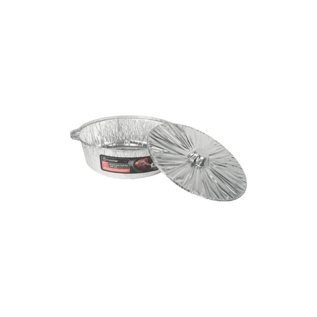 2 Top Chef Disposable Oven-safe Aluminium Foil Pot With Lid 39x12cm Single-use
 - Silver, 2 of 3