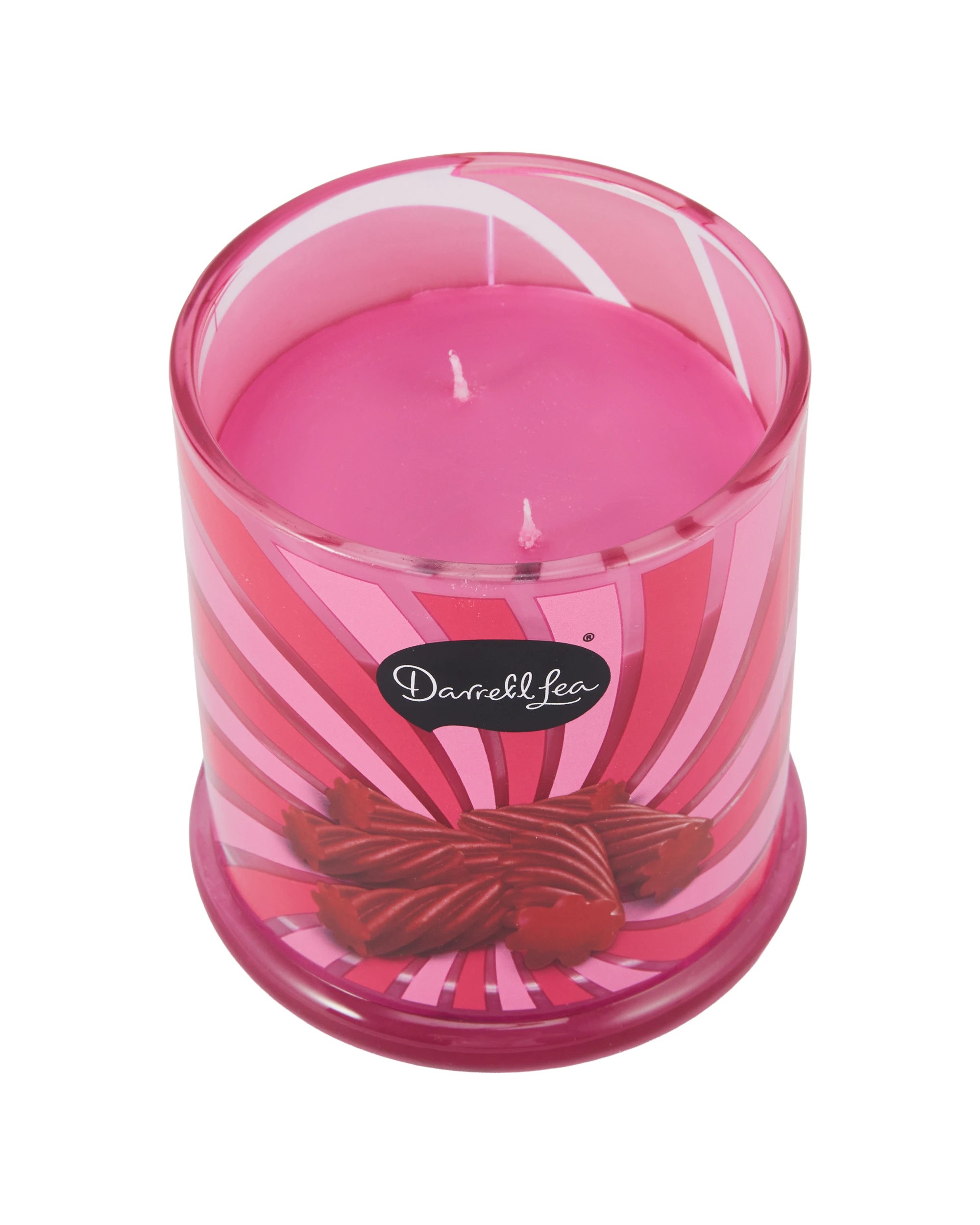 2 Darrell Lea Twists Raspberry Scented Soy Wax Candle, 2 of 6