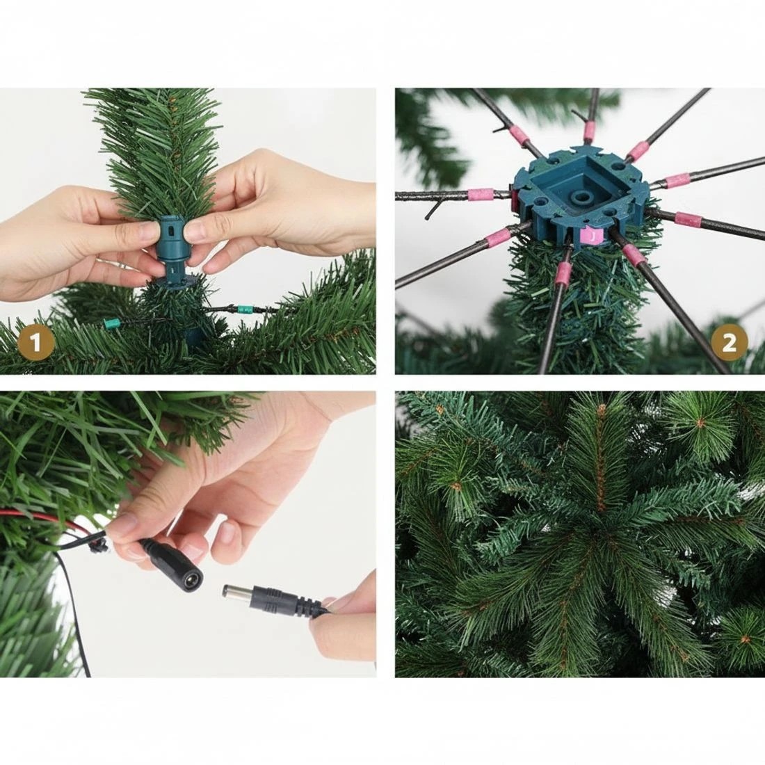 4 Jingle Jollys Christmas Tree 2.1M Xmas Tree Decorations 3000 LEDs 8 - Green, 4 of 8