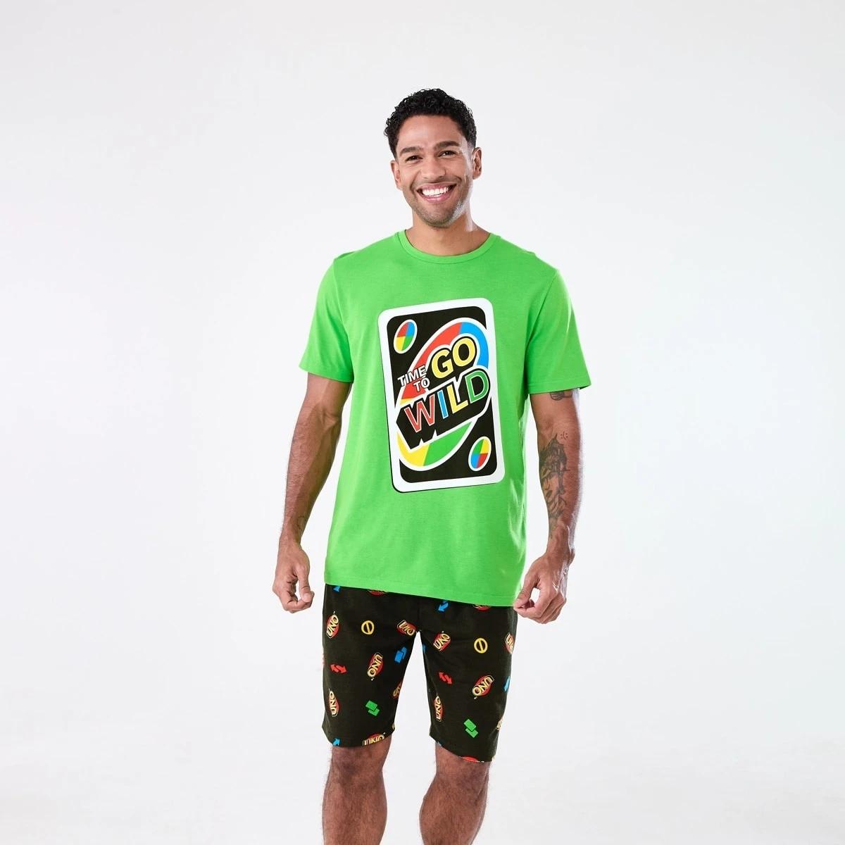 1 UNO License Short Sleeve Top and Shorts Pyjama Set UNO, 1 of 8