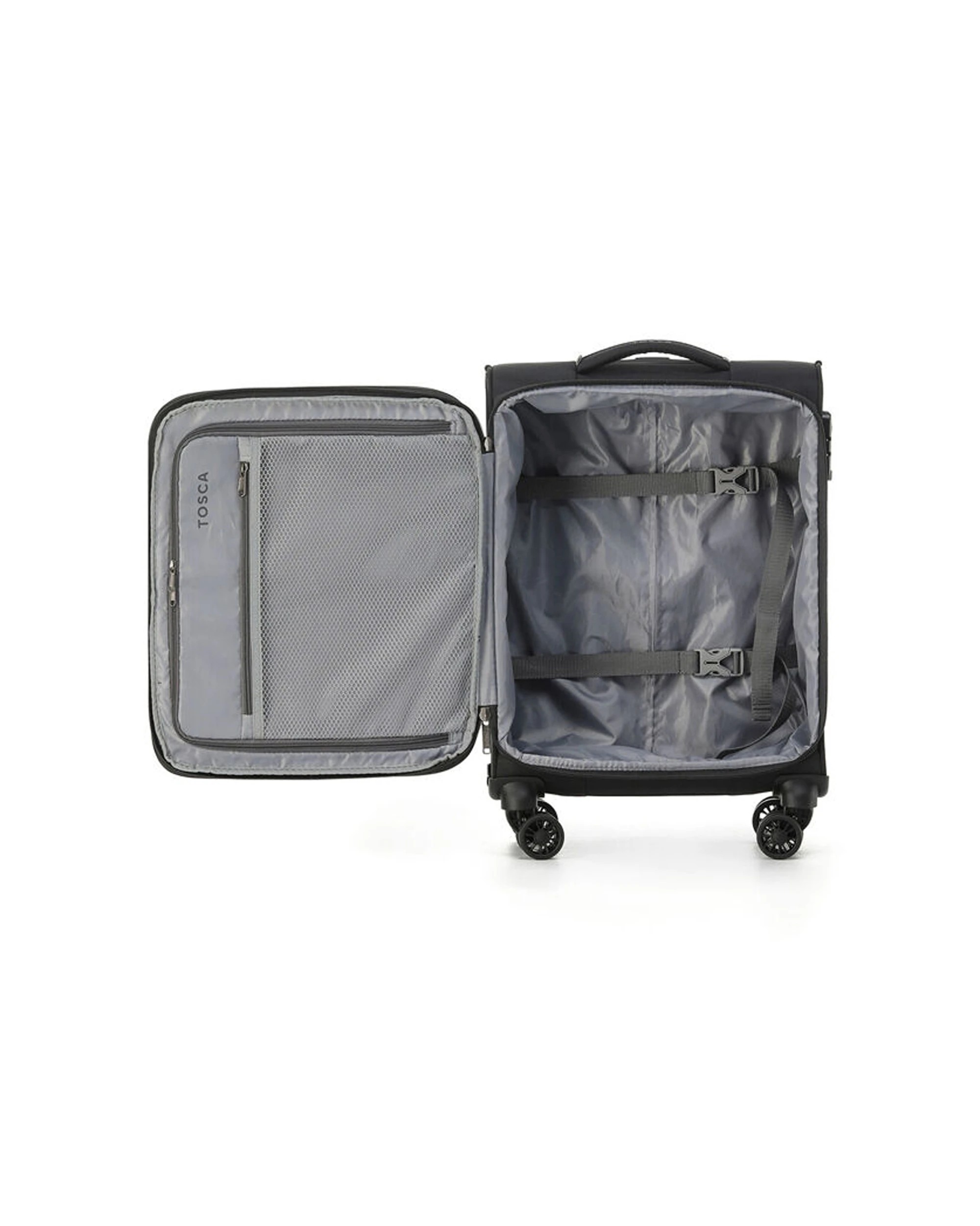 3 Tosca Luna Lite Soft Case Carry On Travelling Suitcase Small - Multi, 3 of 4