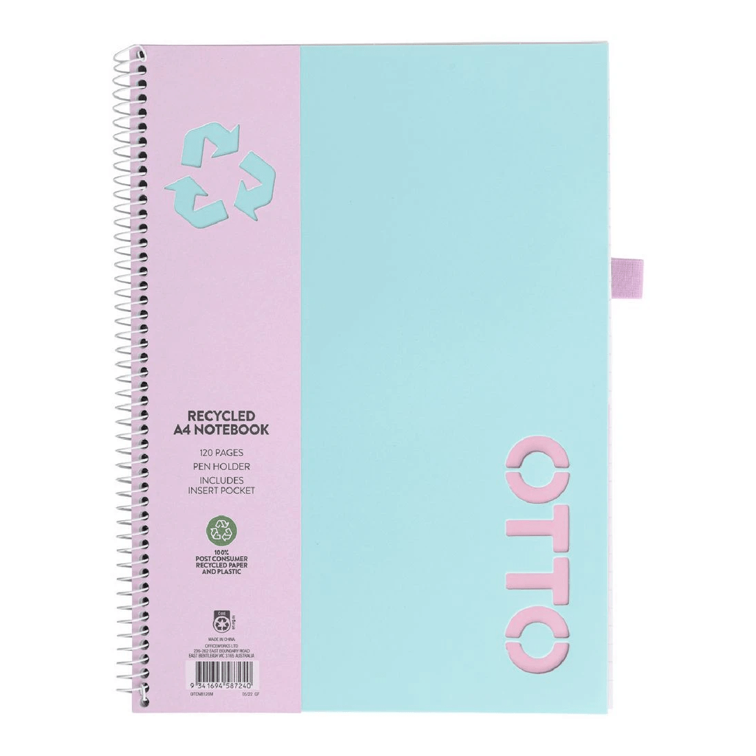 1 Otto A4 Notebook 120 Page Mint, 1 of 4