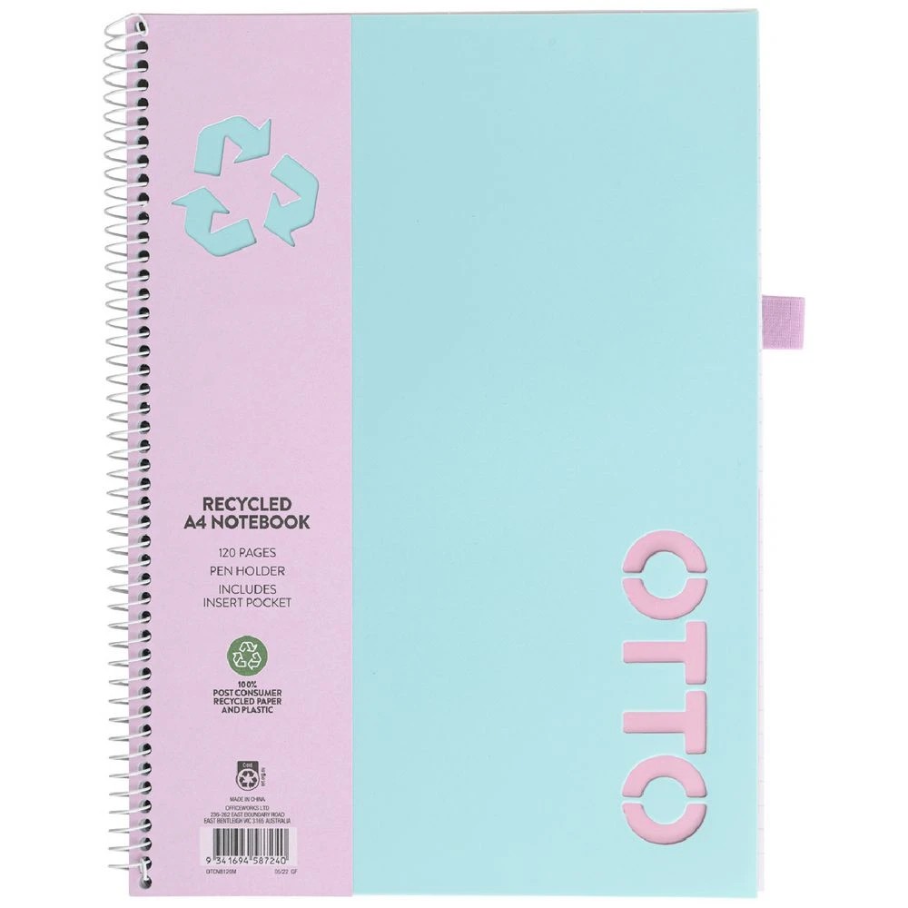1 Otto A4 Notebook 120 Page Mint, 1 of 4