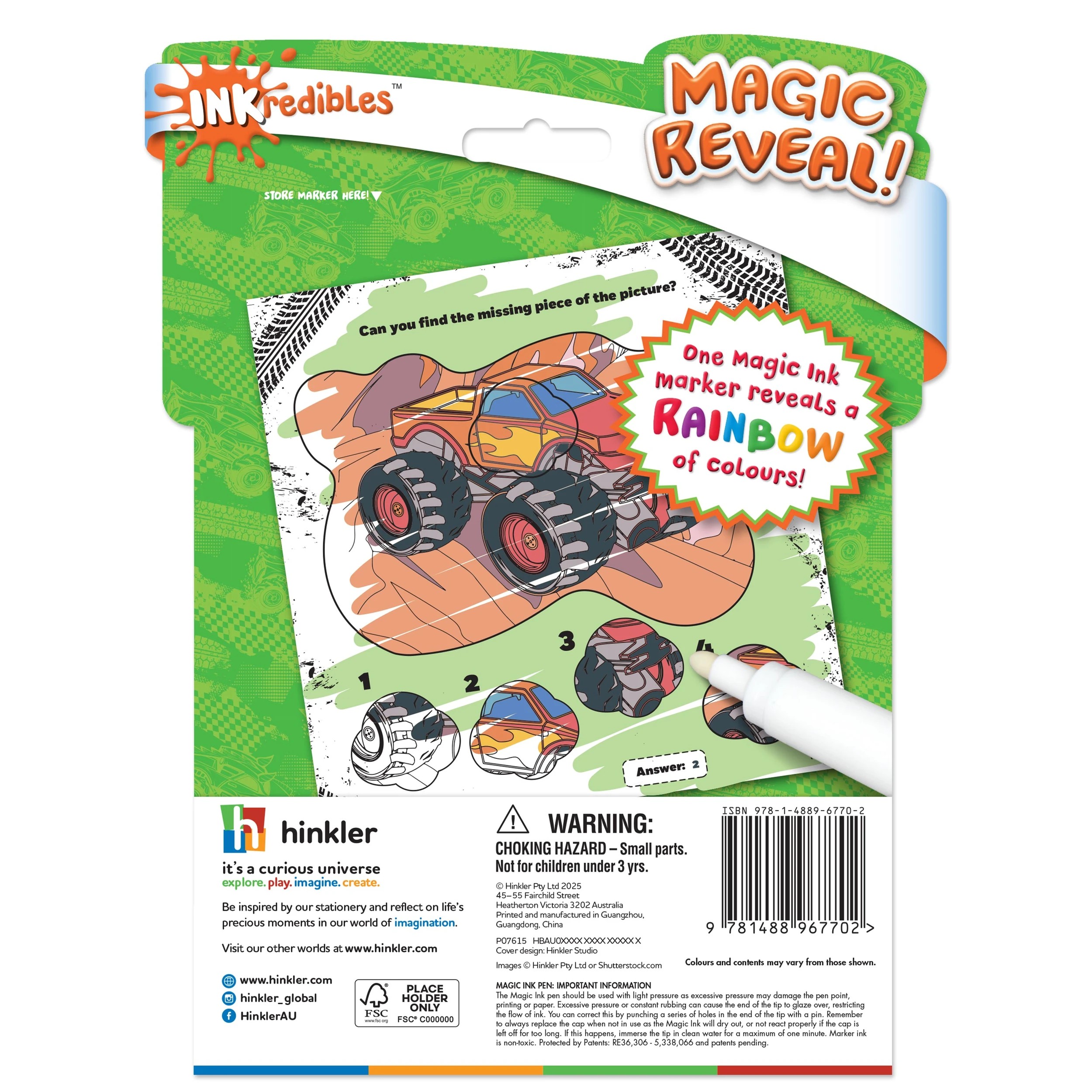 2 INKredibles Monster Machines Mess Free Magic Ink Pictures! - Book, 2 of 5