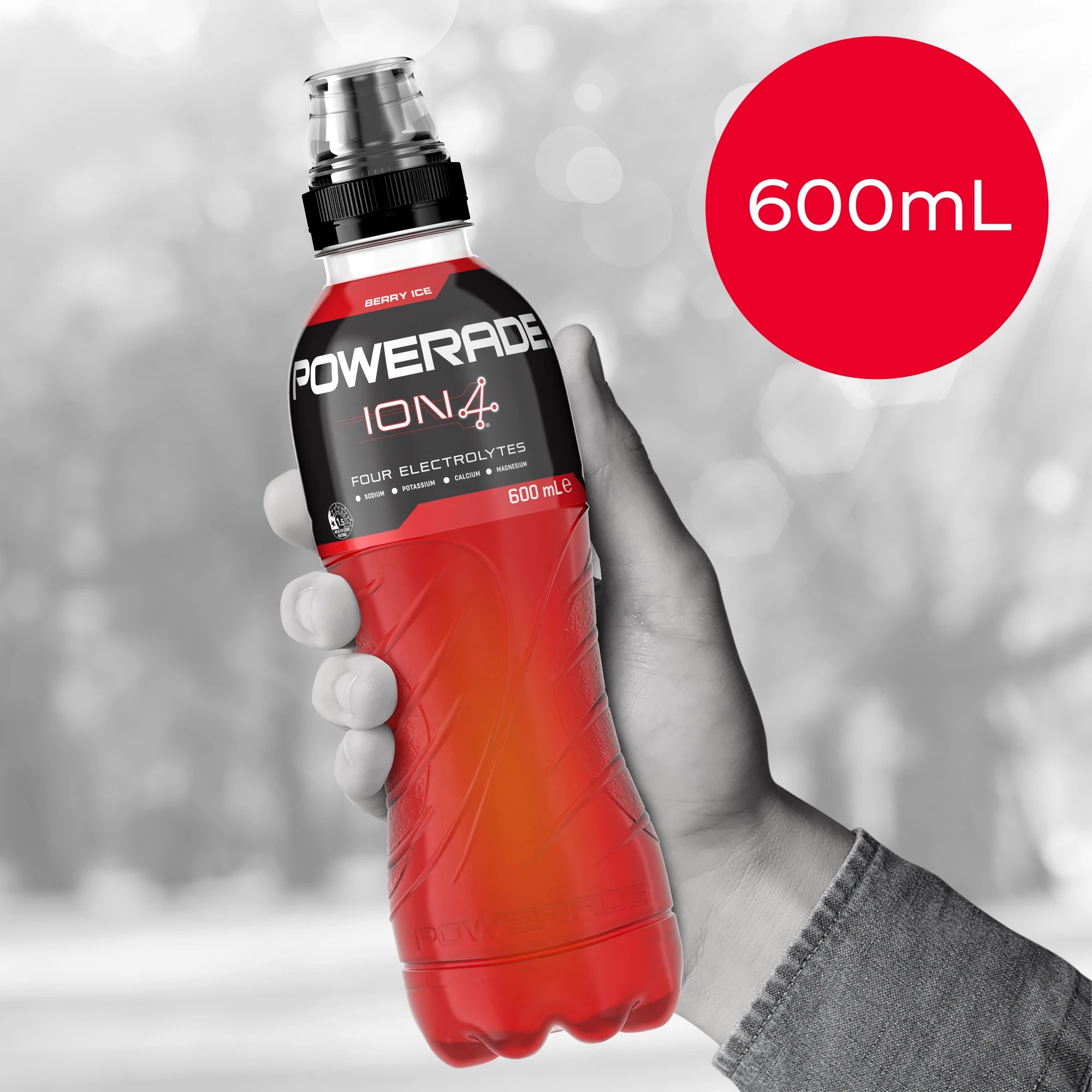 2 Powerade ION4 Isotonic Berry Ice Sports Drink 600ml, 2 of 4