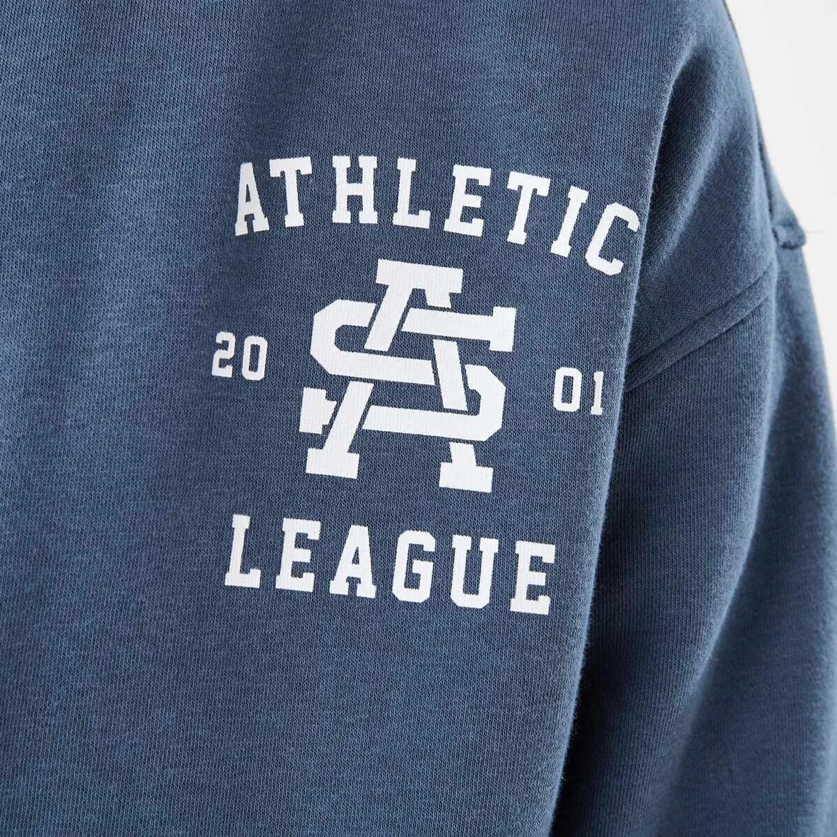 5 Oversized Graphic Crew Neck Sweatshirt Blu Athlet, 5 of 9