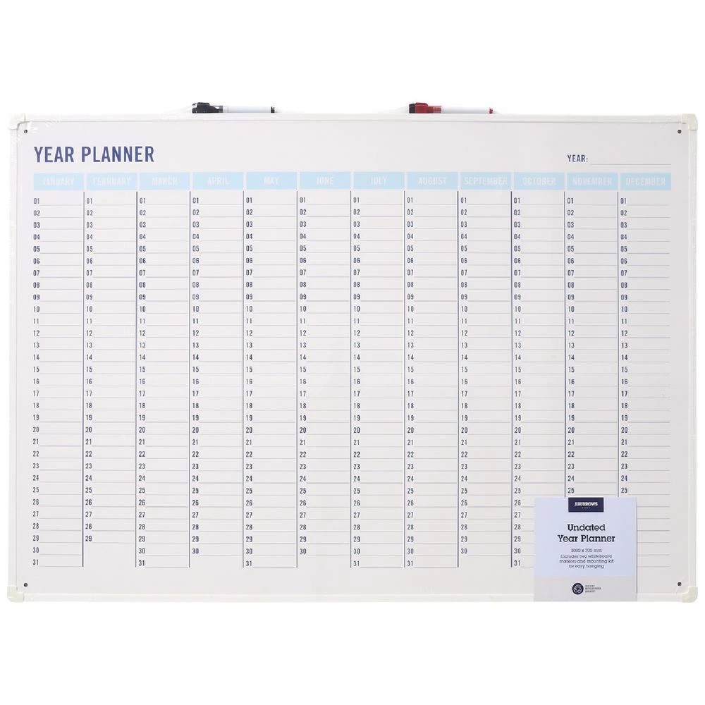 1 J.Burrows Undated Year Wall Planner, 1 of 2