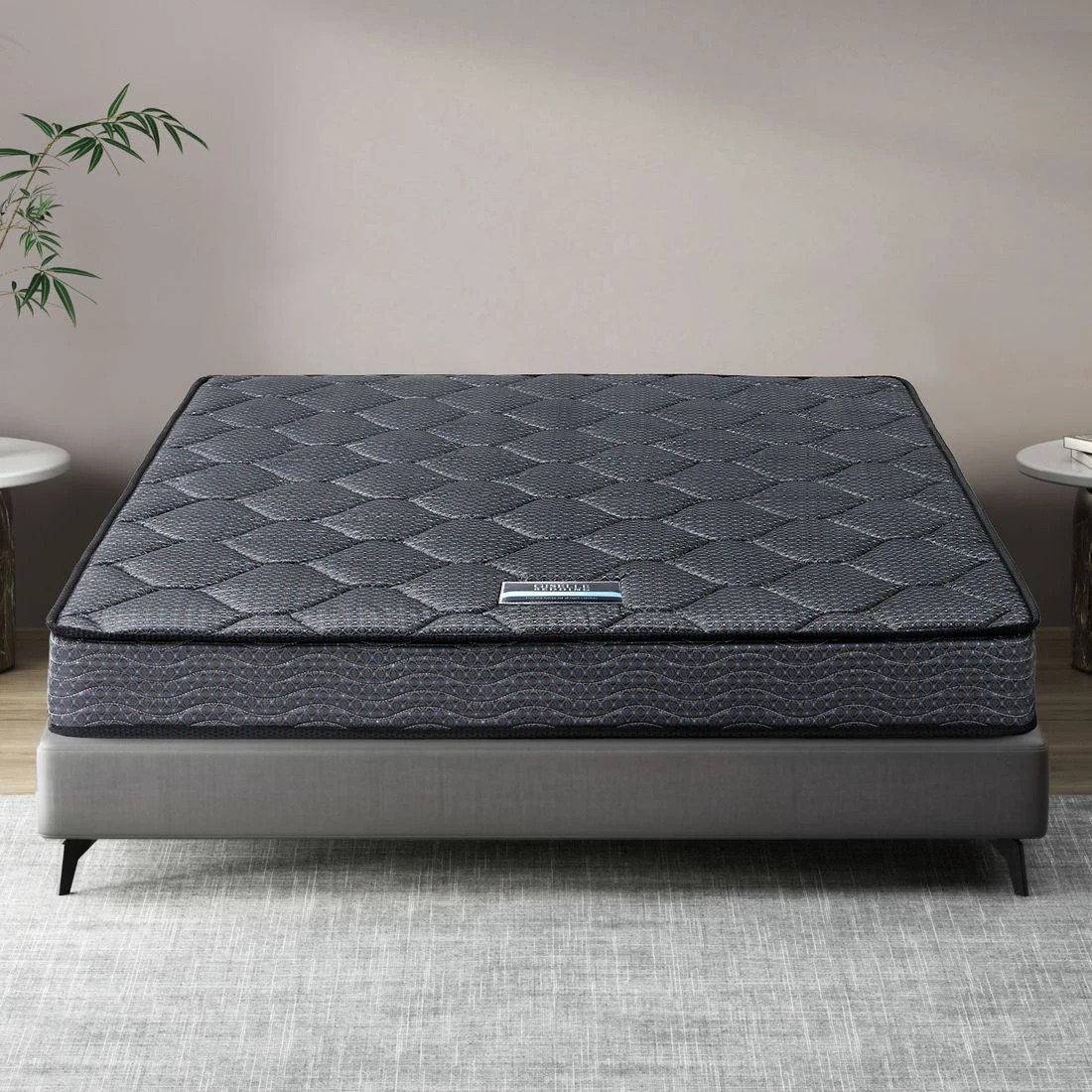 3 16cm Mattress Giselle Bonnell Spring Queen - Grey, 3 of 7