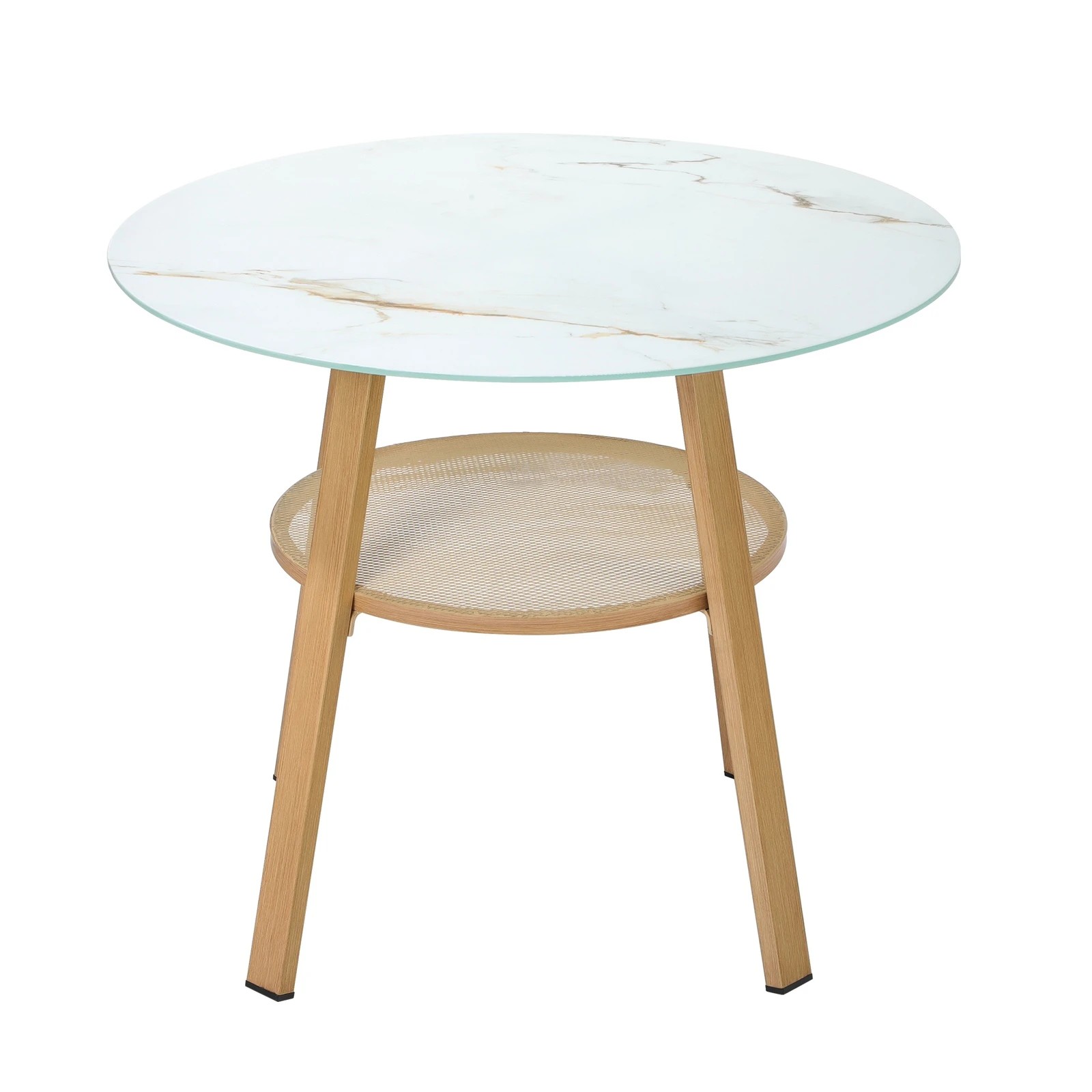 6 Livsip Outdoor Dining Table W/ Storage Shelf Patio Furniture 90cm
 - Brown, 6 of 10