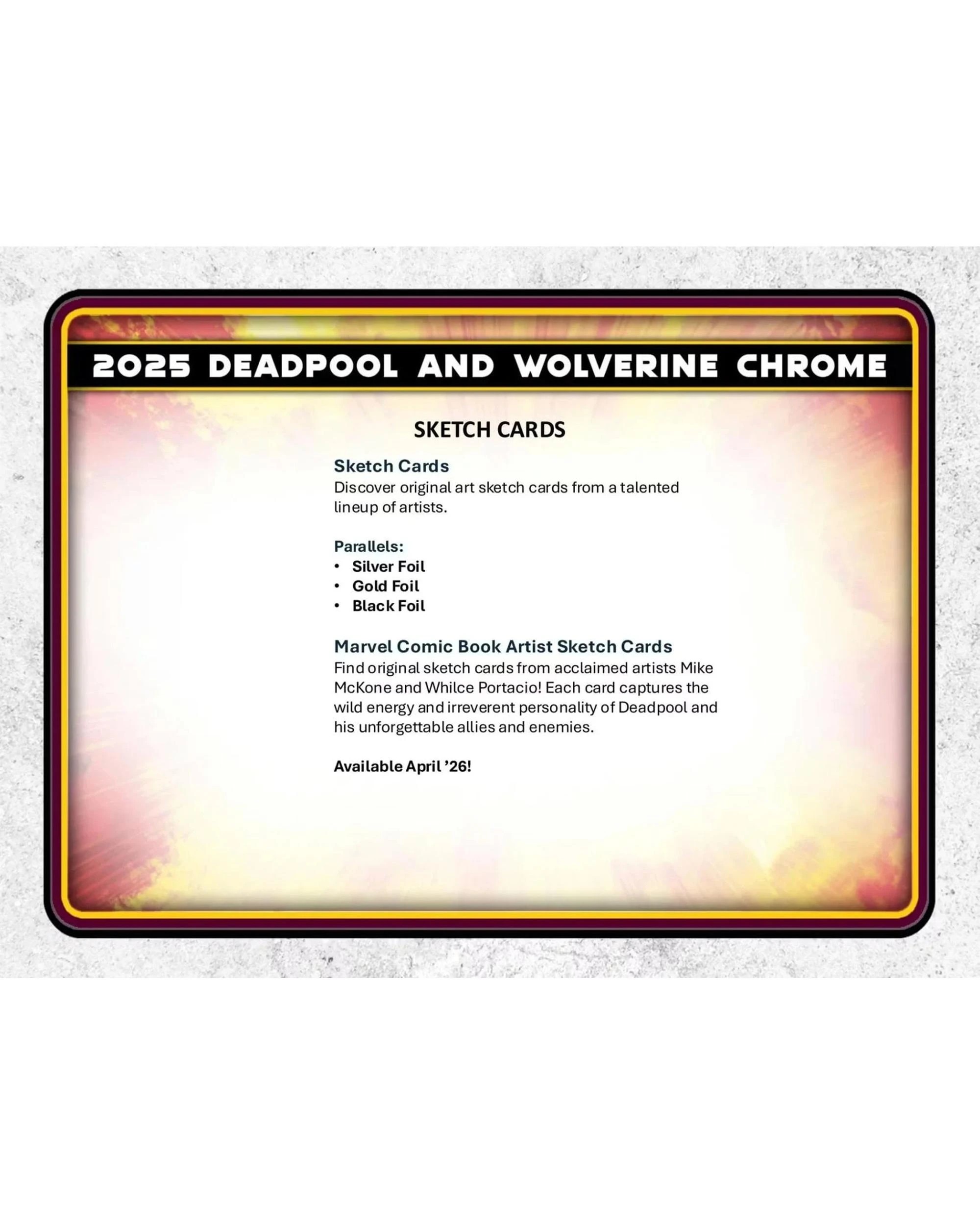 9 Topps 2025 Chrome Marvel Deadpool Hobby Pack, 9 of 9