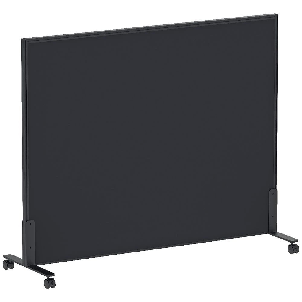 6 Stilford Professional Partition Screen St&ing Feet Black Office Furnishing Accessories Workspace Screens & Partitions, 6 of 7