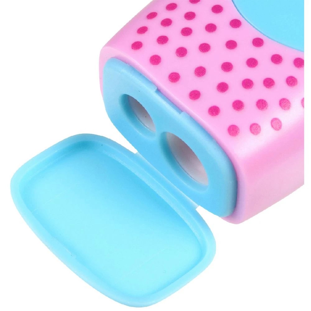 3 Studymate 2-in-1 Sharpener/Eraser Combo Blue/Pink, 3 of 4