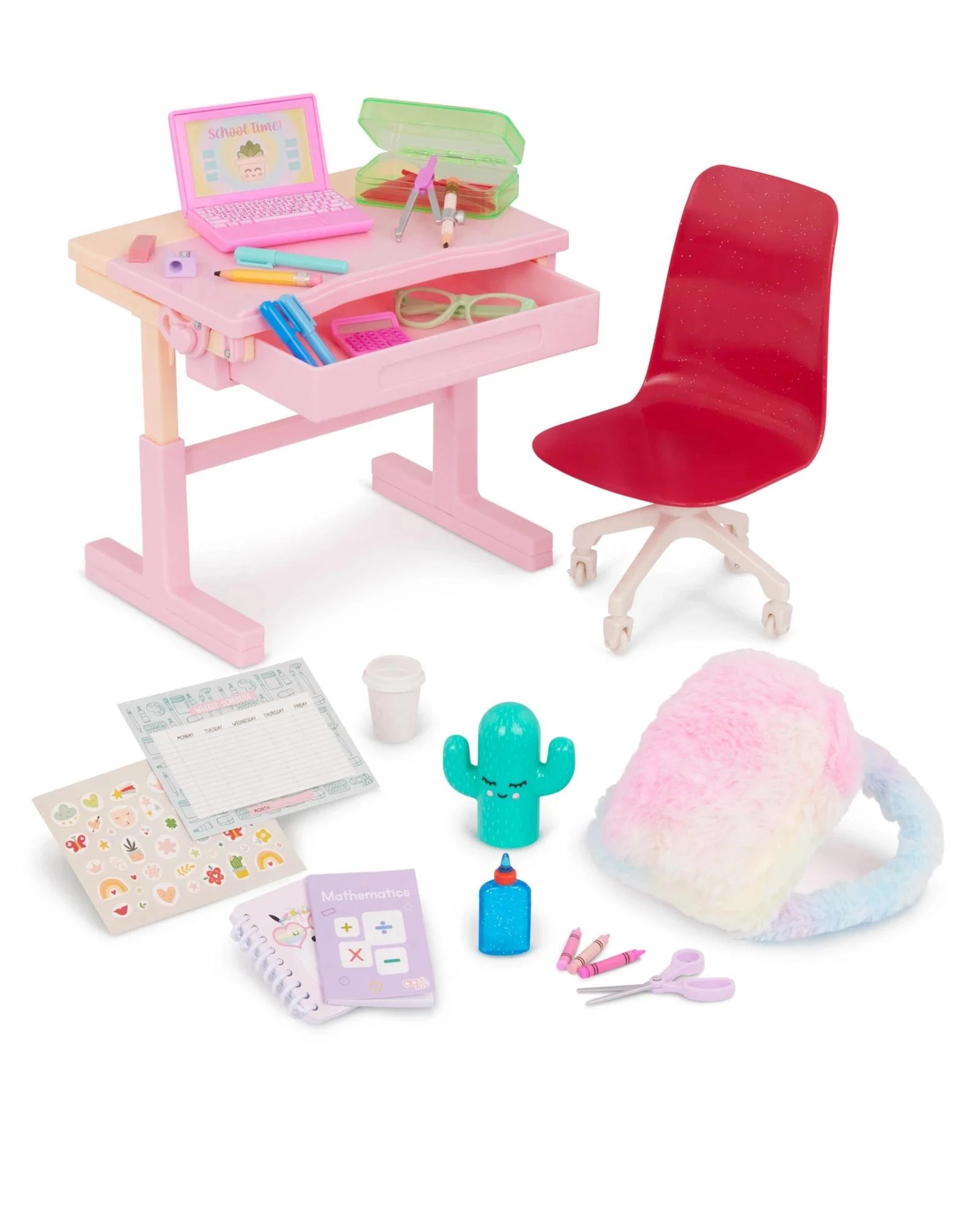4 Our Generation School Dreams 30 - piece Tilting Desk Set for 18 - inch Dolls - Multi, 4 of 9