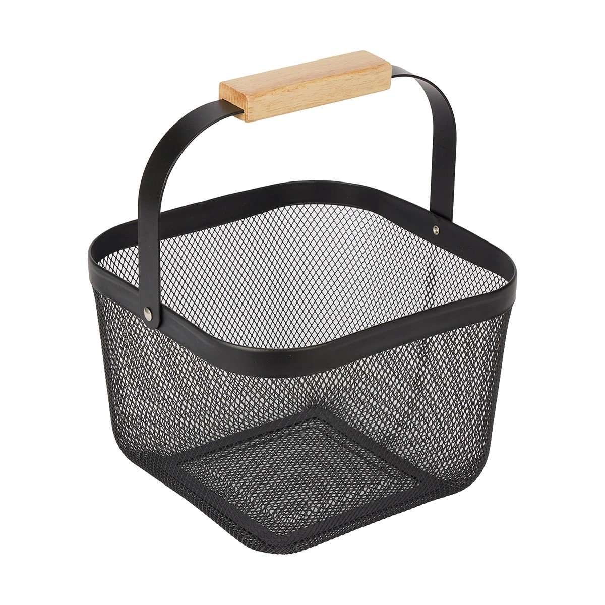 1 Wire Mesh Basket - Black, 1 of 9
