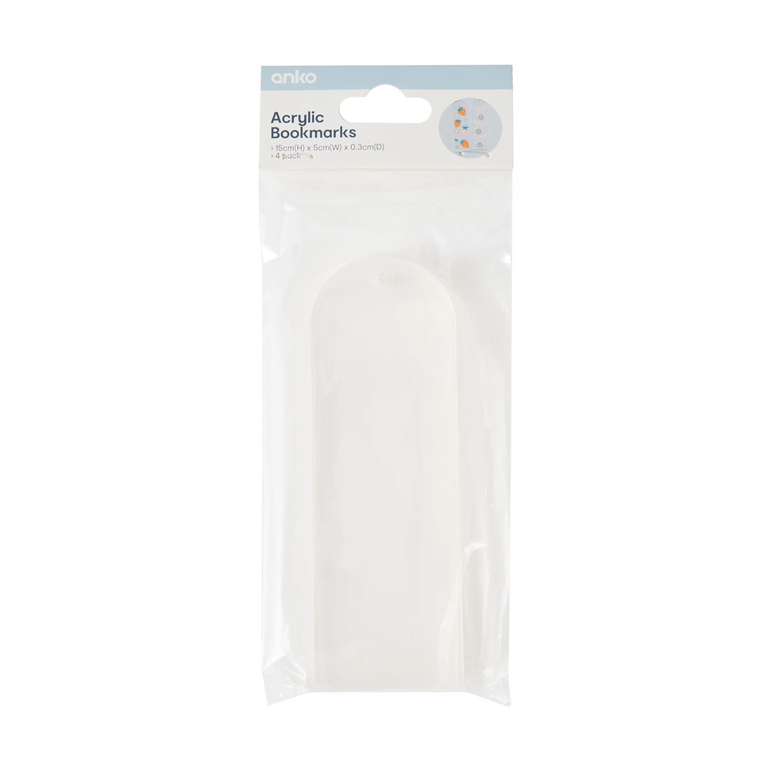 1 4 Pack Acrylic Bookmarks, 1 of 3