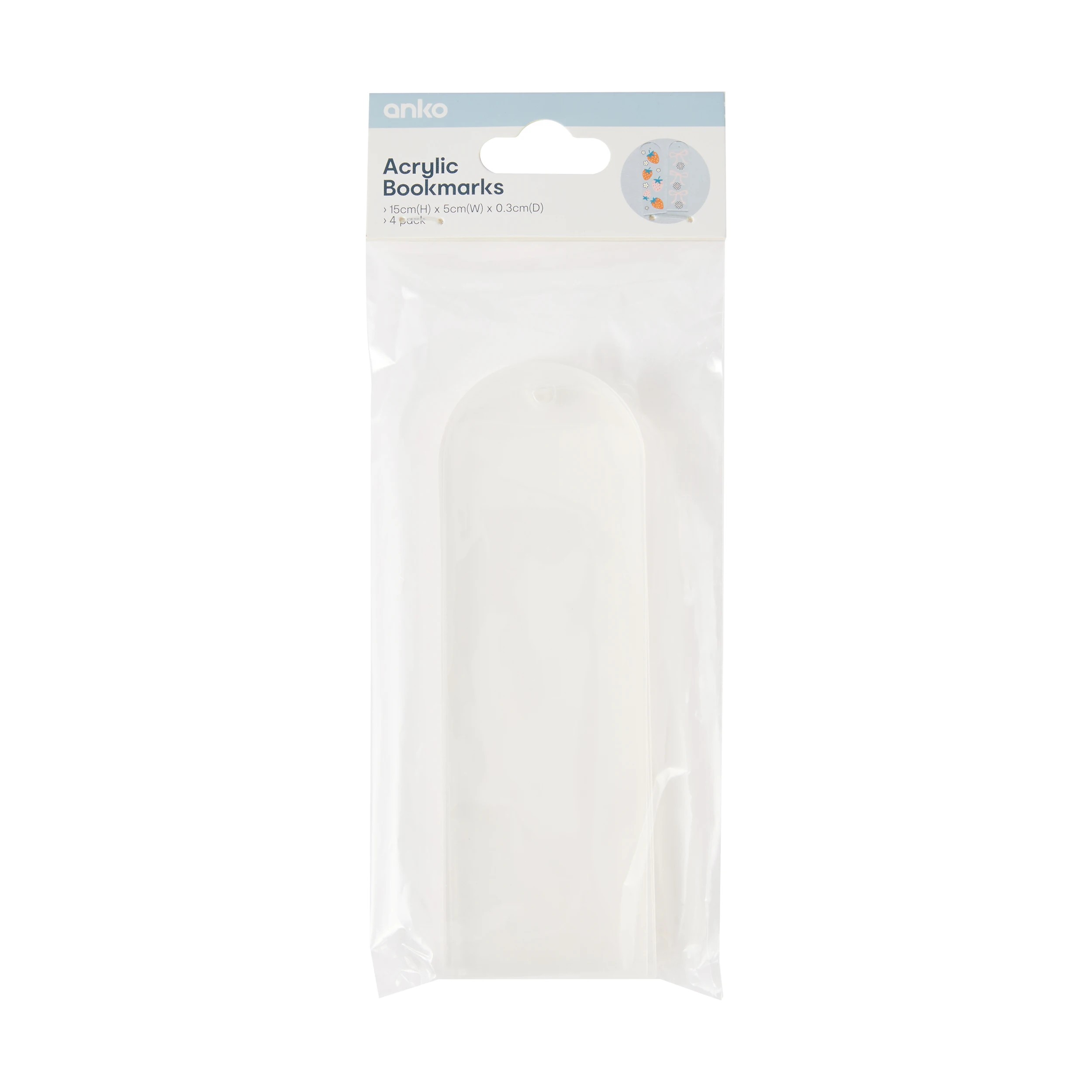 1 4 Pack Acrylic Bookmarks, 1 of 3