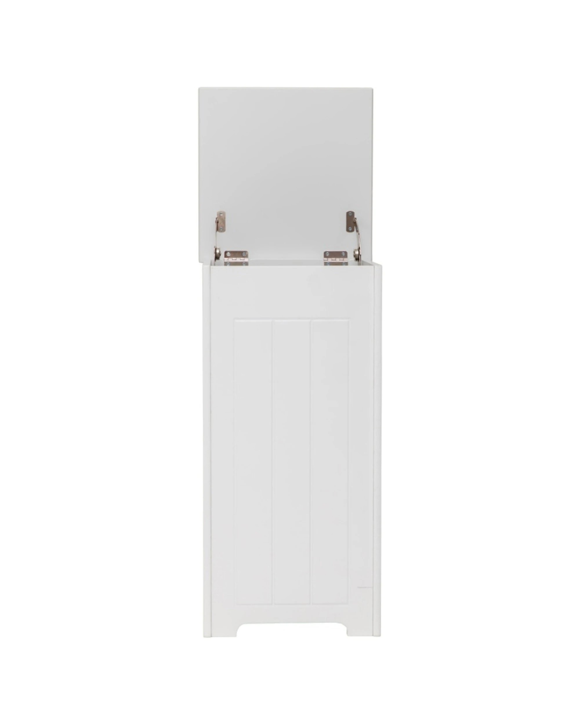3 Alpine Bay Maine Bathroom Laundry Storage Hamper Basket MDF Construction 30x30x60cm - White, 3 of 9