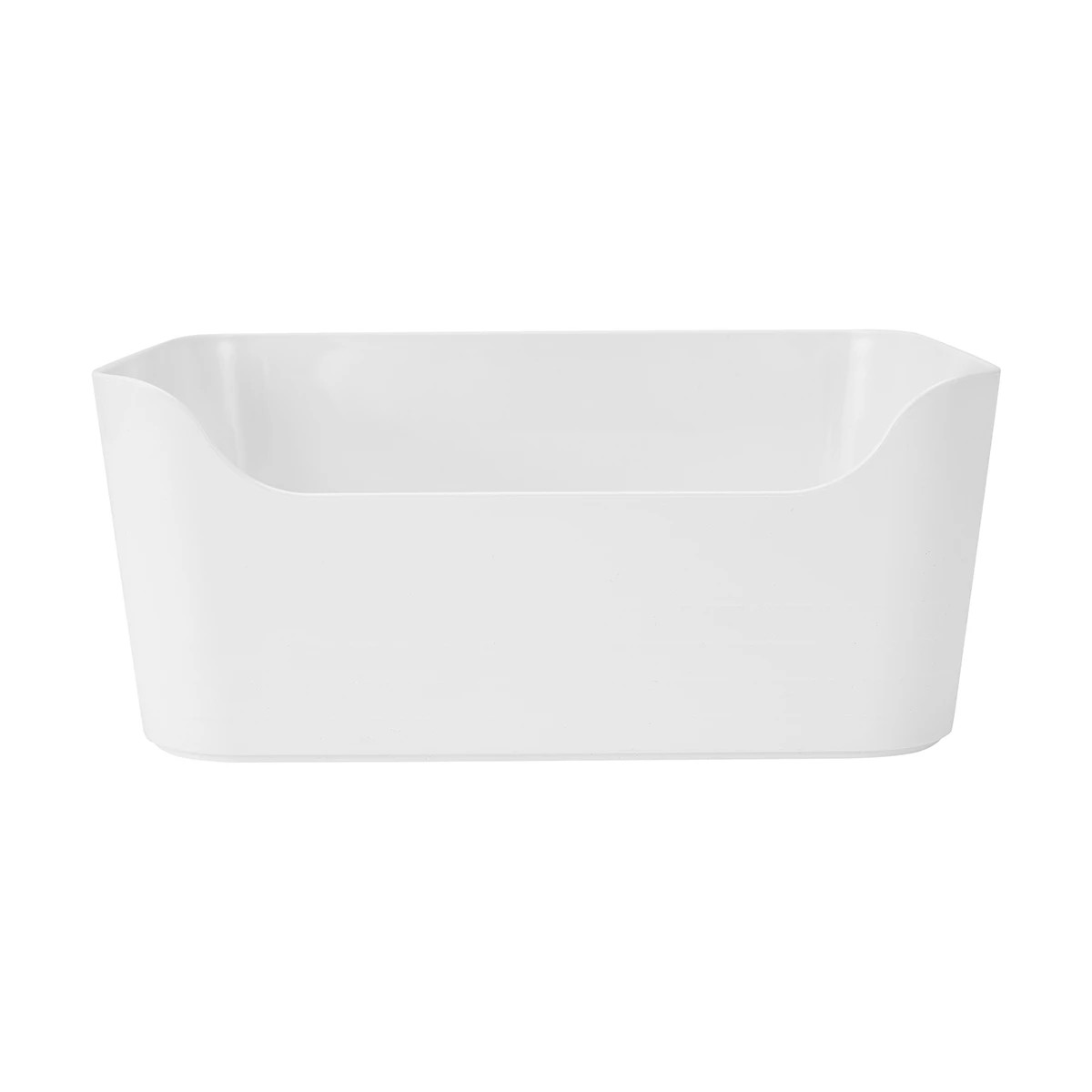 3 Small Cut Out Edge Storage Tub - White, 3 of 8