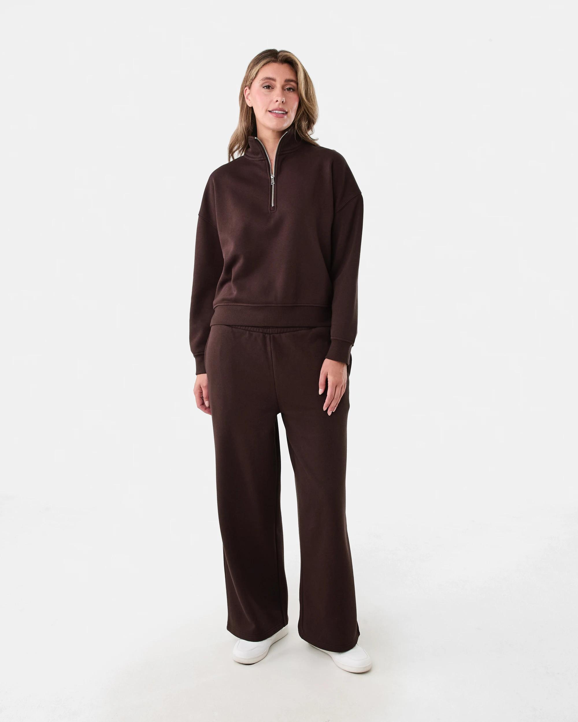 6 Wide Leg Trackpants Choc Plum, 6 of 6