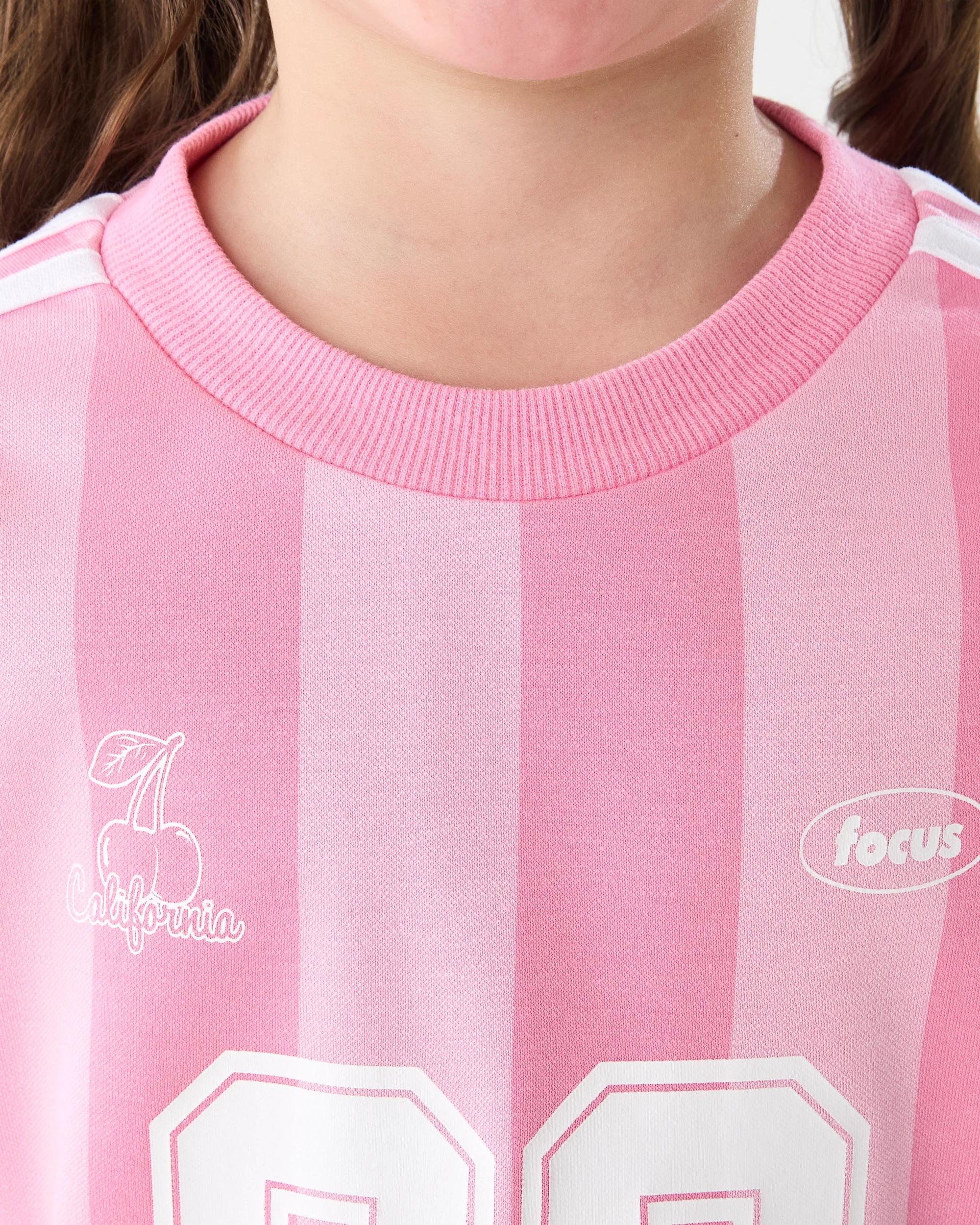 4 Short Sleeve Oversized Sporty T-shirt Pink Type, 4 of 8