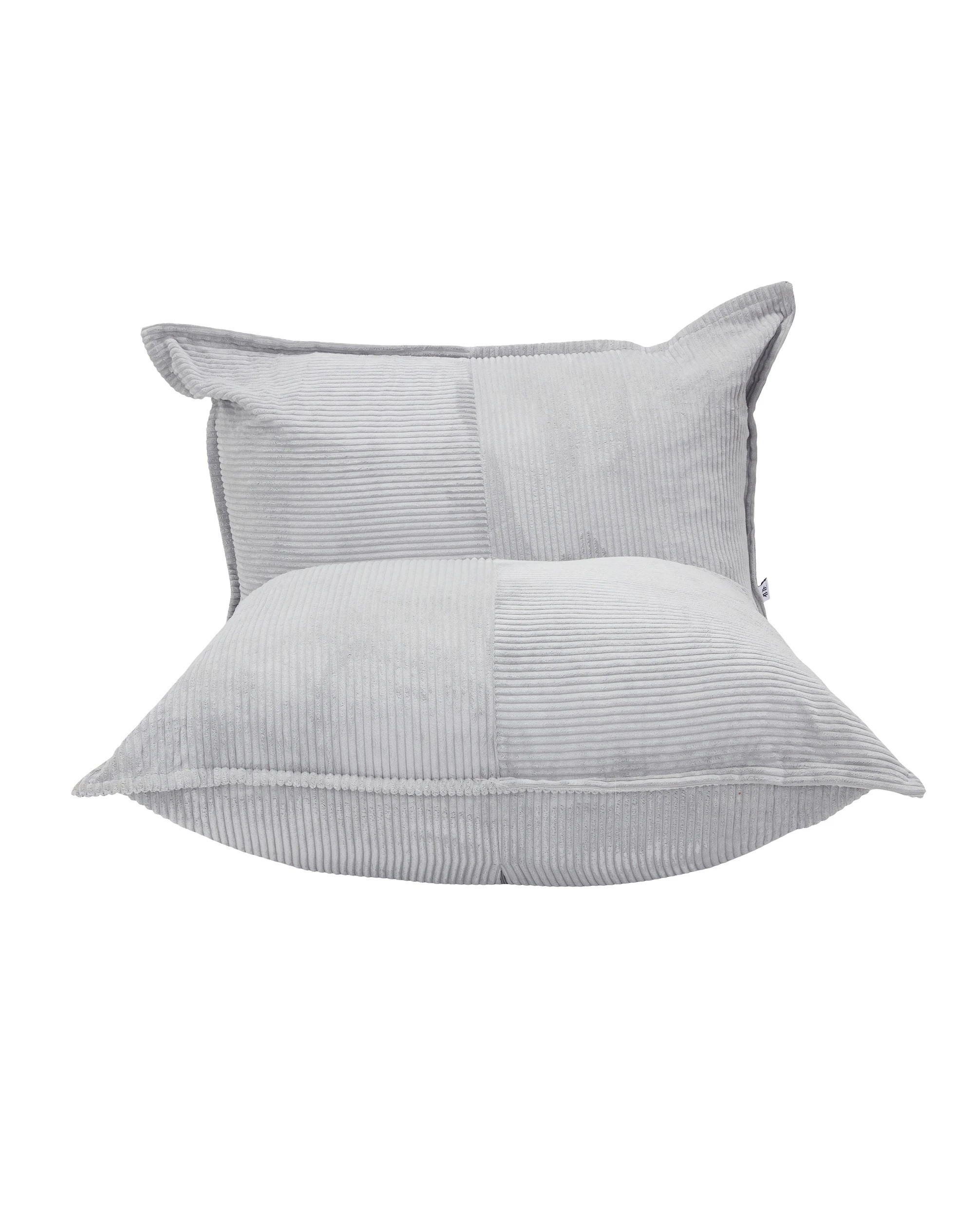 1 IHOMDEC L Shape Corduroy Compression Sofa - Grey, 1 of 10
