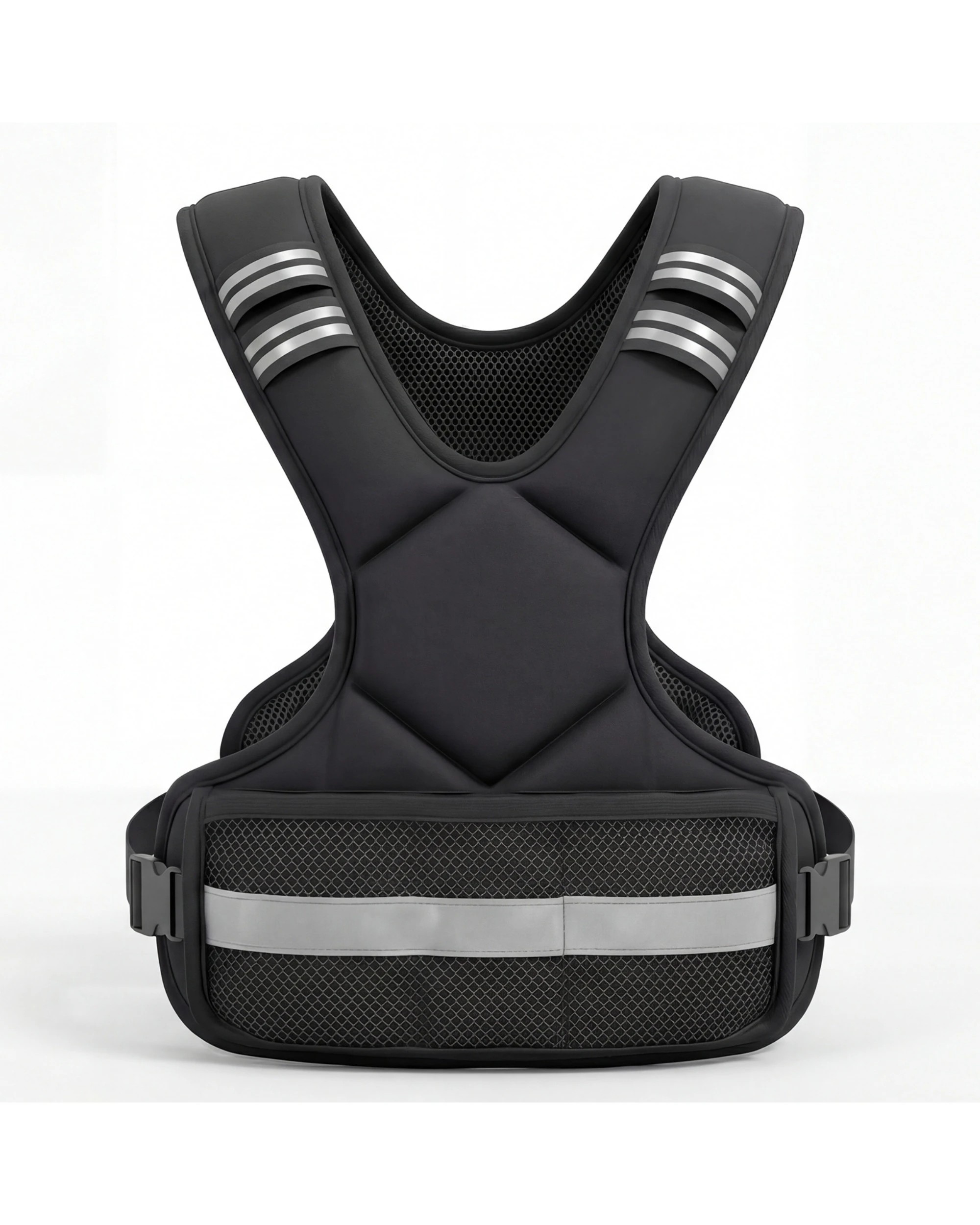 1 Advwin X Shape 10kg Weighted Vest - Black, 1 of 9