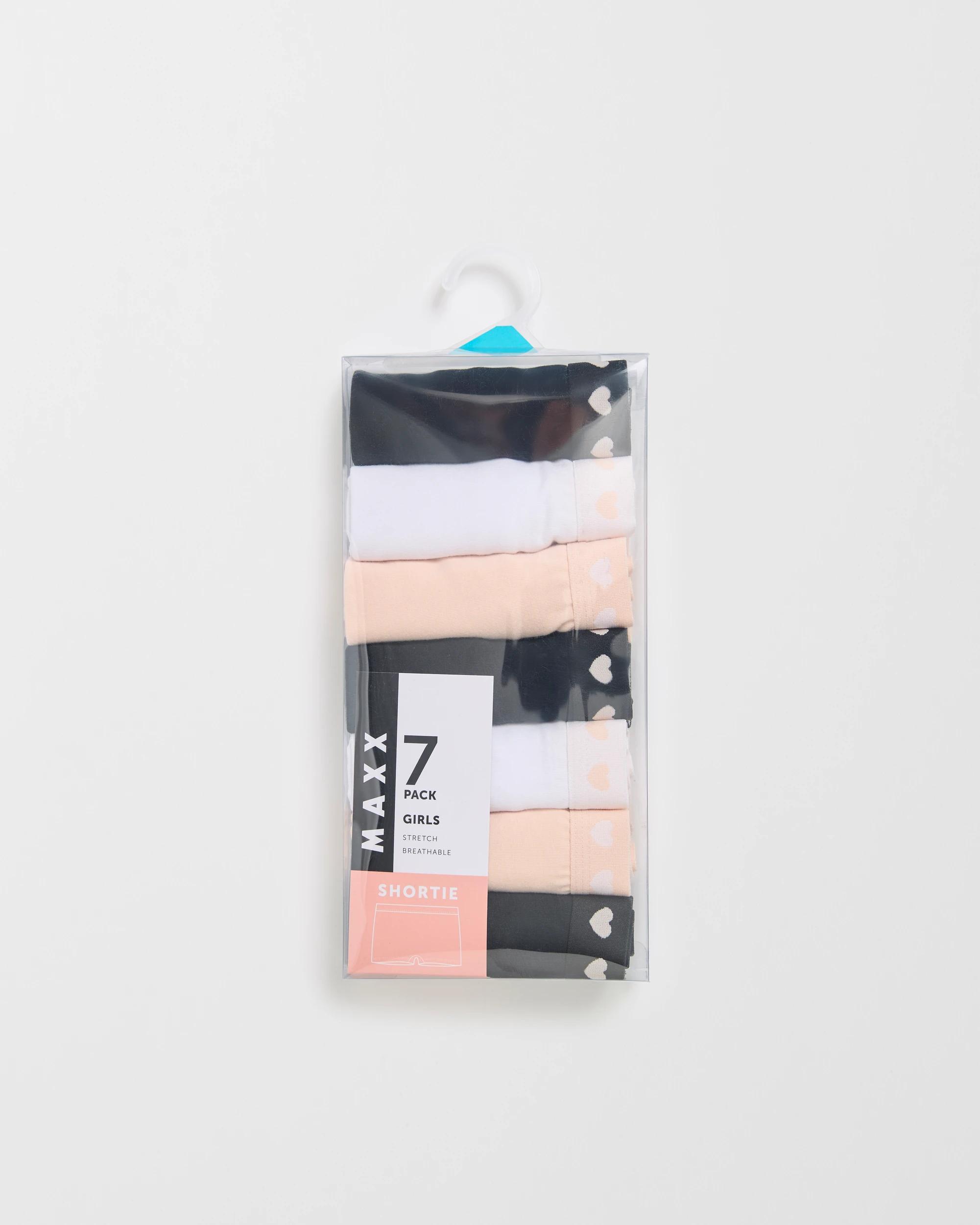 Maxx Cotton 7 Pack Older Girls Shorties - Kmart