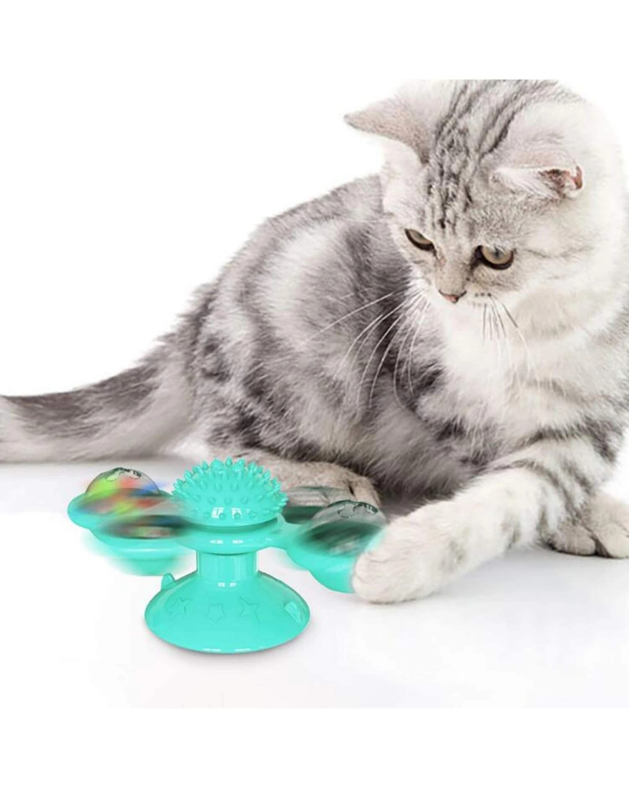2 BR Pets Windmill Cat Toy with Interactive Spinning and Two Compartments, 2 of 4