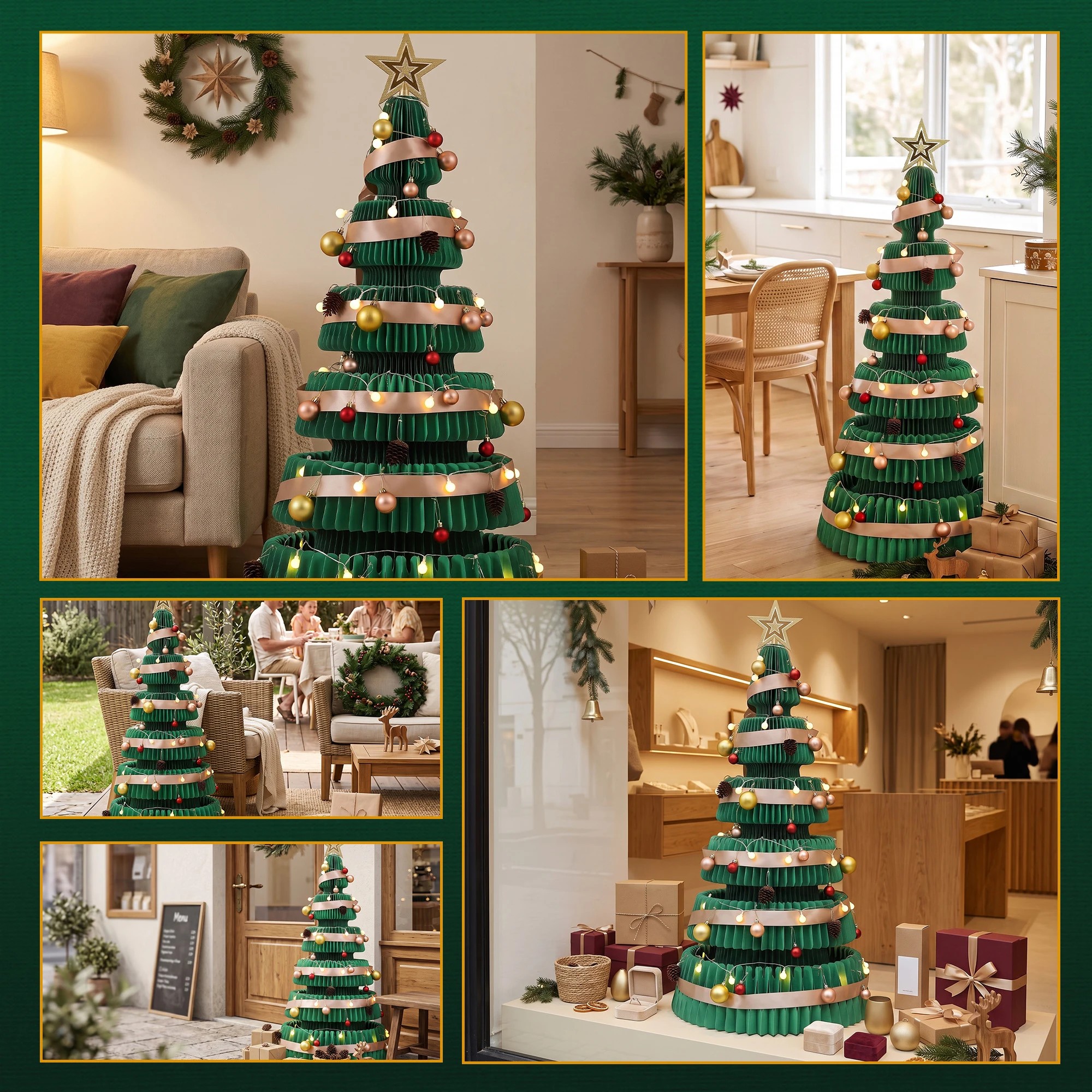 10 Jingle Jollys 111cm Foldable Christmas Tree Xmas Decorations - Green, 10 of 10