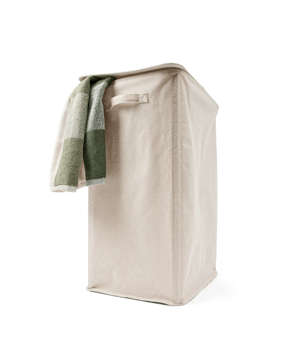 Linen Look Hamper with Lid