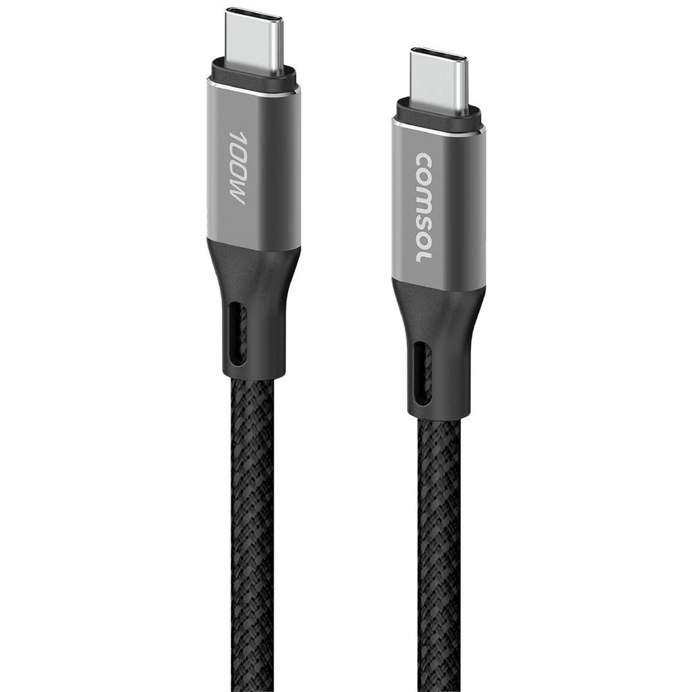 1 Comsol USB-C Cable 100W 3m Black, 1 of 4