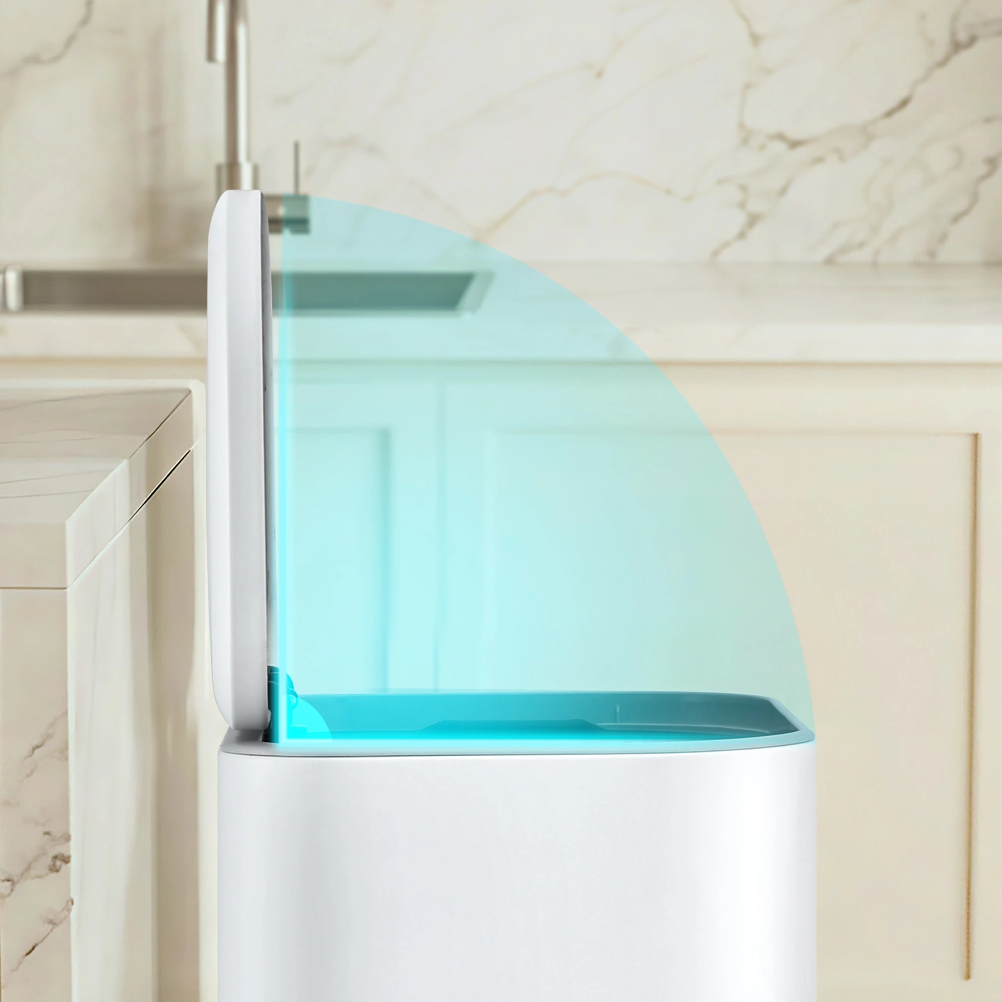 7 Cefito 40L Kitchen Trash Can Pedal Bin Rubbish Bin Steel Soft-Close Lid - White, 7 of 9