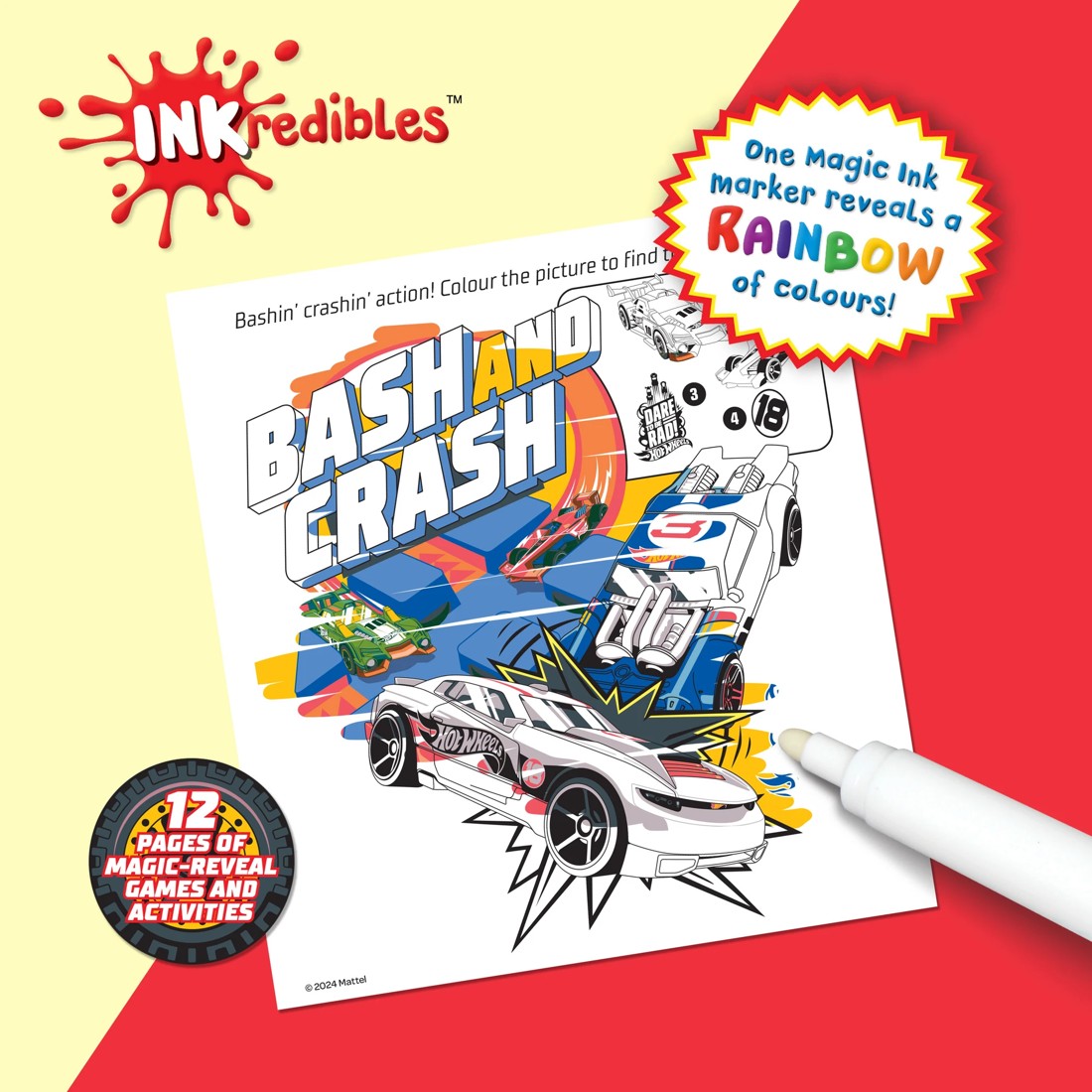 2 INKredibles Magic Reveal Hot Wheels Mess Free Magic Ink Pictures! - Book, 2 of 5