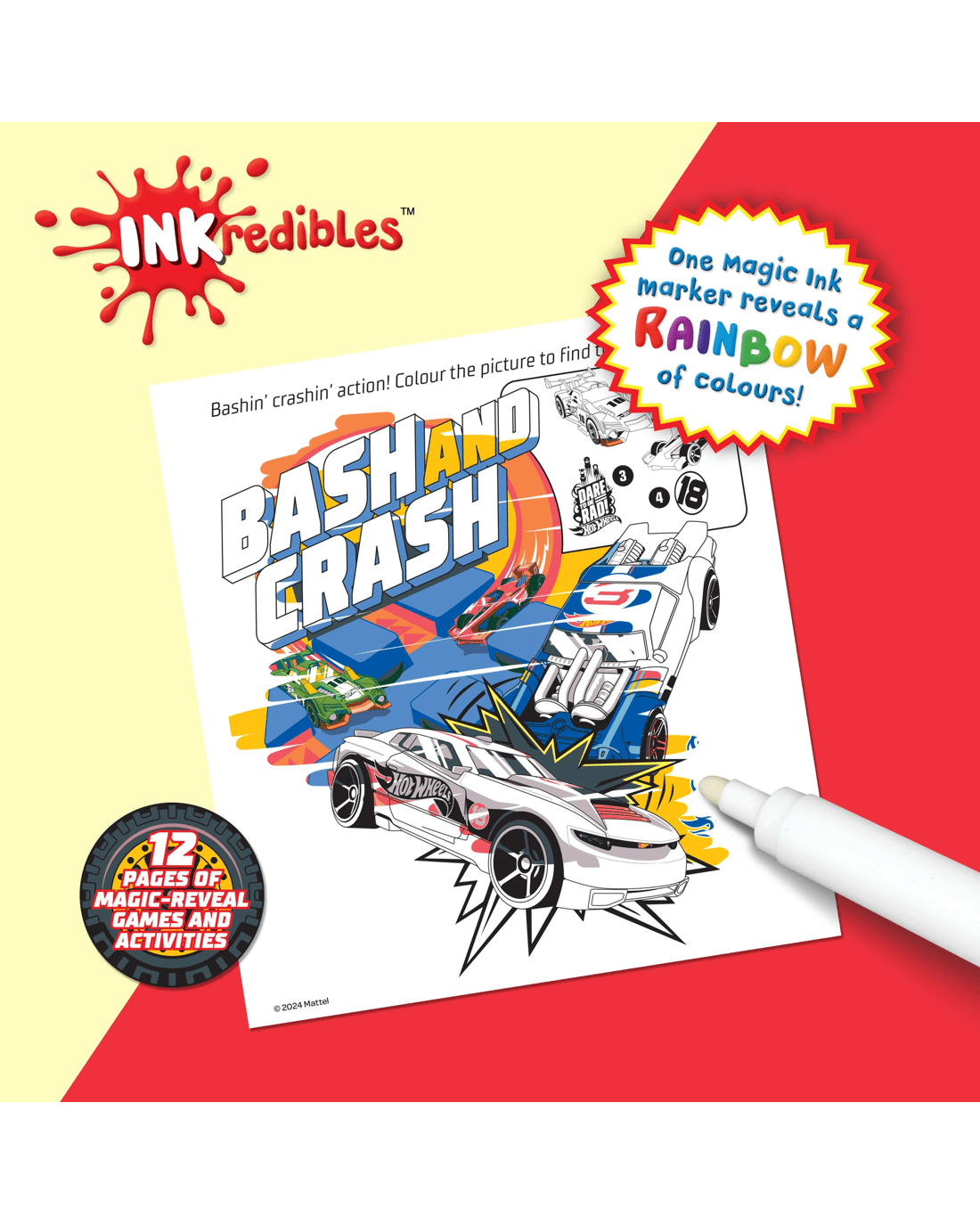 2 INKredibles Magic Reveal Hot Wheels Mess Free Magic Ink Pictures! - Book, 2 of 5