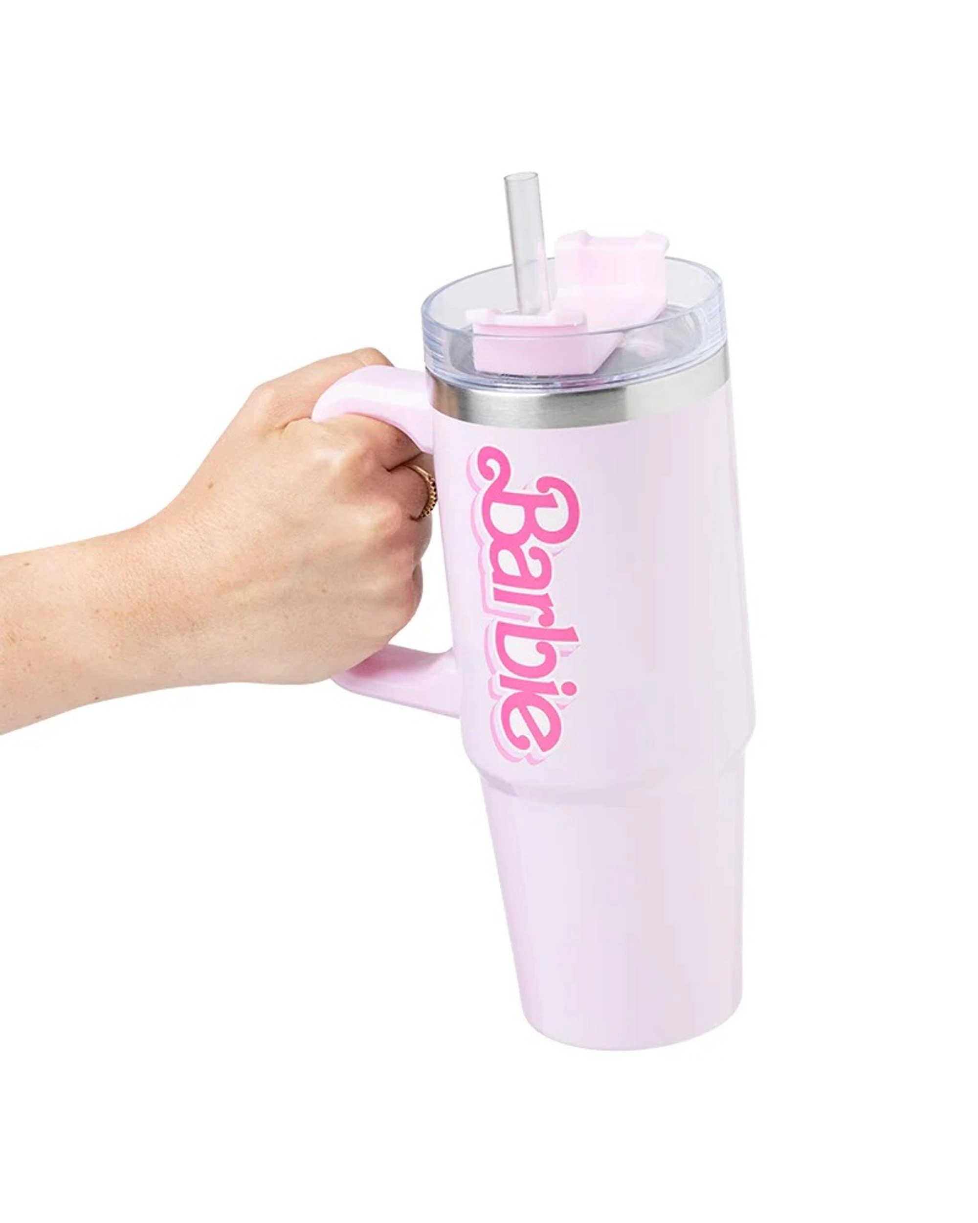3 Paladone Barbie Travel Cup with Straw - 900ml - Pink, 3 of 4