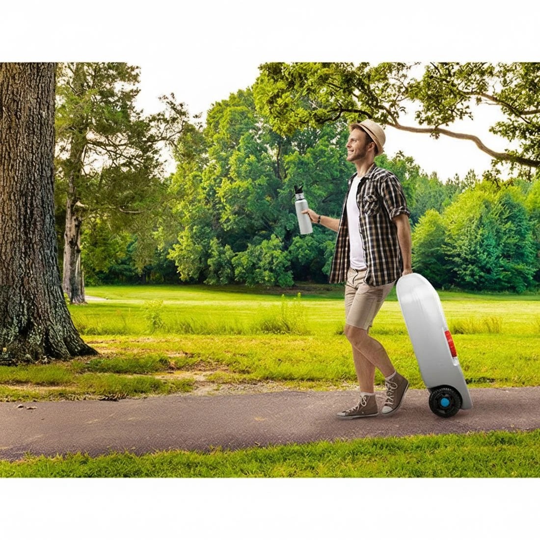 4 Weisshorn 40L Portable Wheel Water Tank Camping Caravan Storage - Grey, 4 of 8