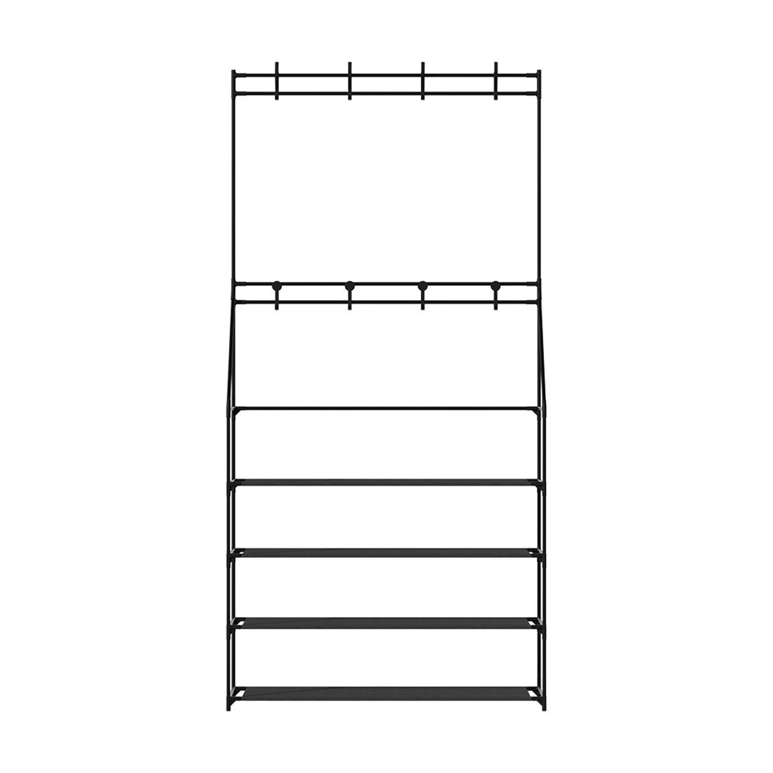 5 Artiss Shoe Rack Hall Tree 16 Pairs - Black, 5 of 8