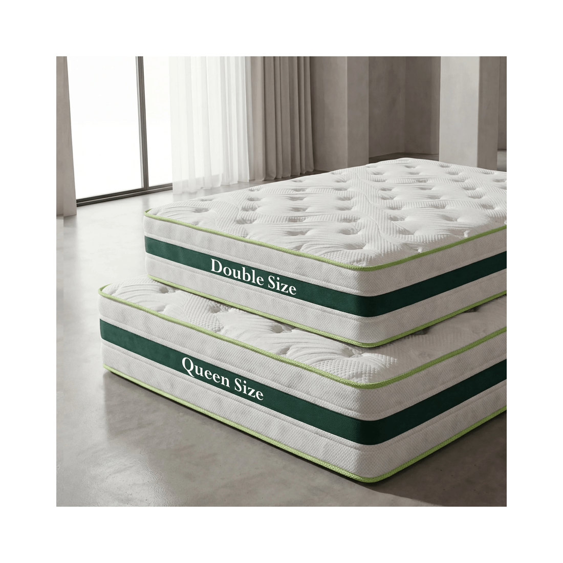 3 Advwin 32CM Double Size Hybrid Mattress Medium Firm Feel Pocket Springs - White, 3 of 10