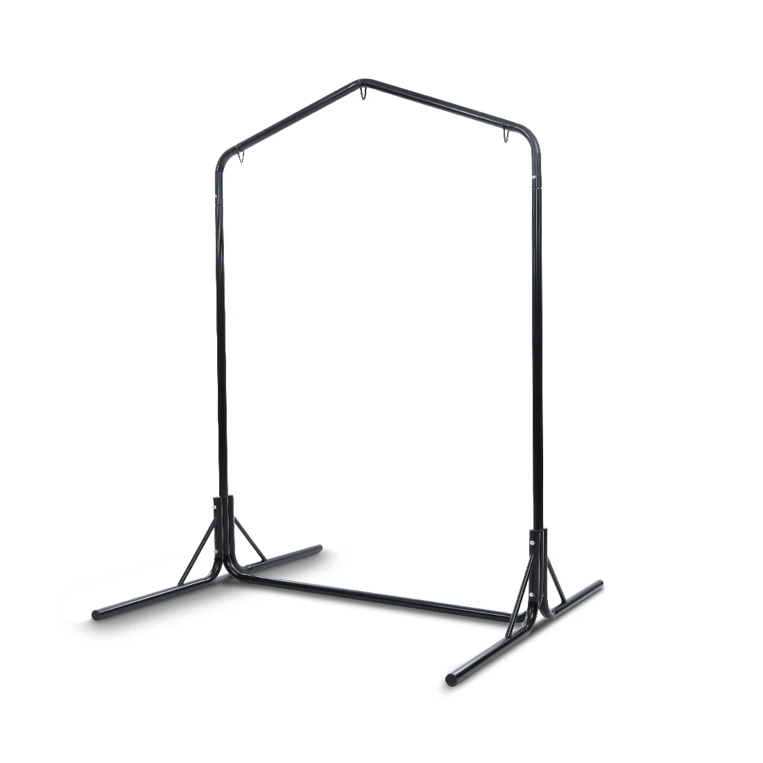 1 Gardeon Hammock Chair Steel Stand 2 Person Double Outdoor Heavy Duty 200KG - Black, 1 of 7