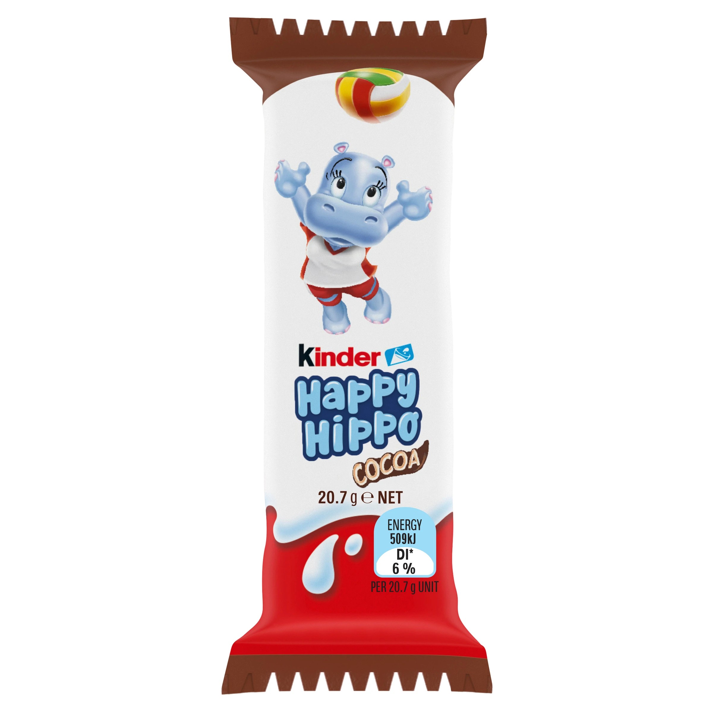 8 Kinder Happy Hippo Cocoa Single Biscuit Bar 20.7g - Assorted, 8 of 8